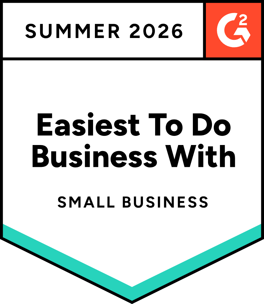 Dreamdata G2 Badge - Summer 2026 Easiest to do Business with (Small Business)