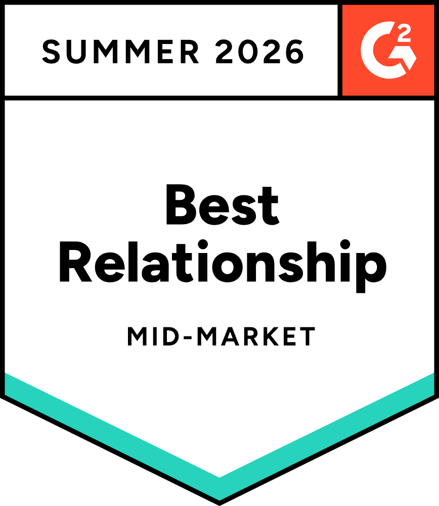 Dreamdata G2 Badge - Summer 2026 Best Relationship (Mid-Market)