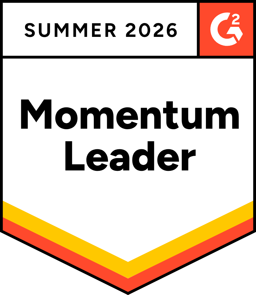 Dreamdata G2 Badge - Summer 2026 Momentum Leader