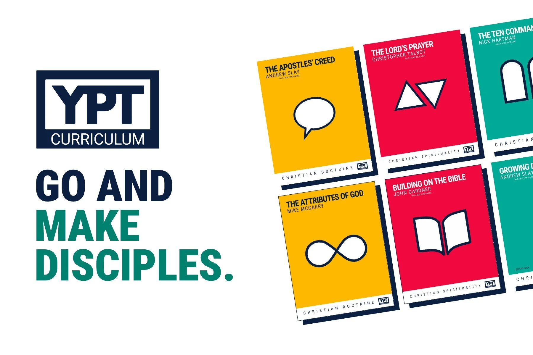 YPT Curriculum equips youth minsters to 'Go and Make Disciples.' Series include 'The Apostles' Creed,' 'The Lord's Prayer,' 'Ten Commandments,' 'The Attributes of God,' 'Building on the Bible,' and 'Growing in Faith,'.