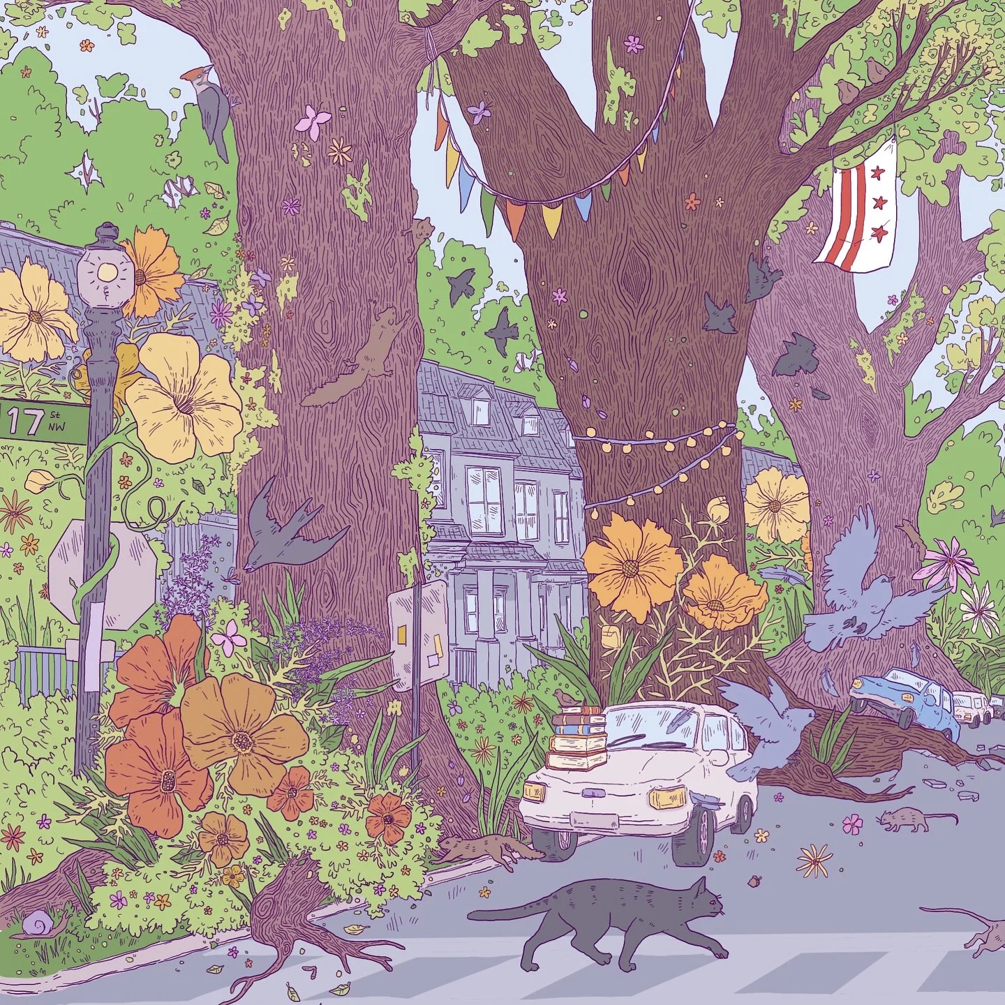 Just a small piece of something MUCH larger to come 🌳🐈👀
.
.
#illustration #digitalillustration #washingtondc #washingtondcart #mtpleasantartist #202creates
