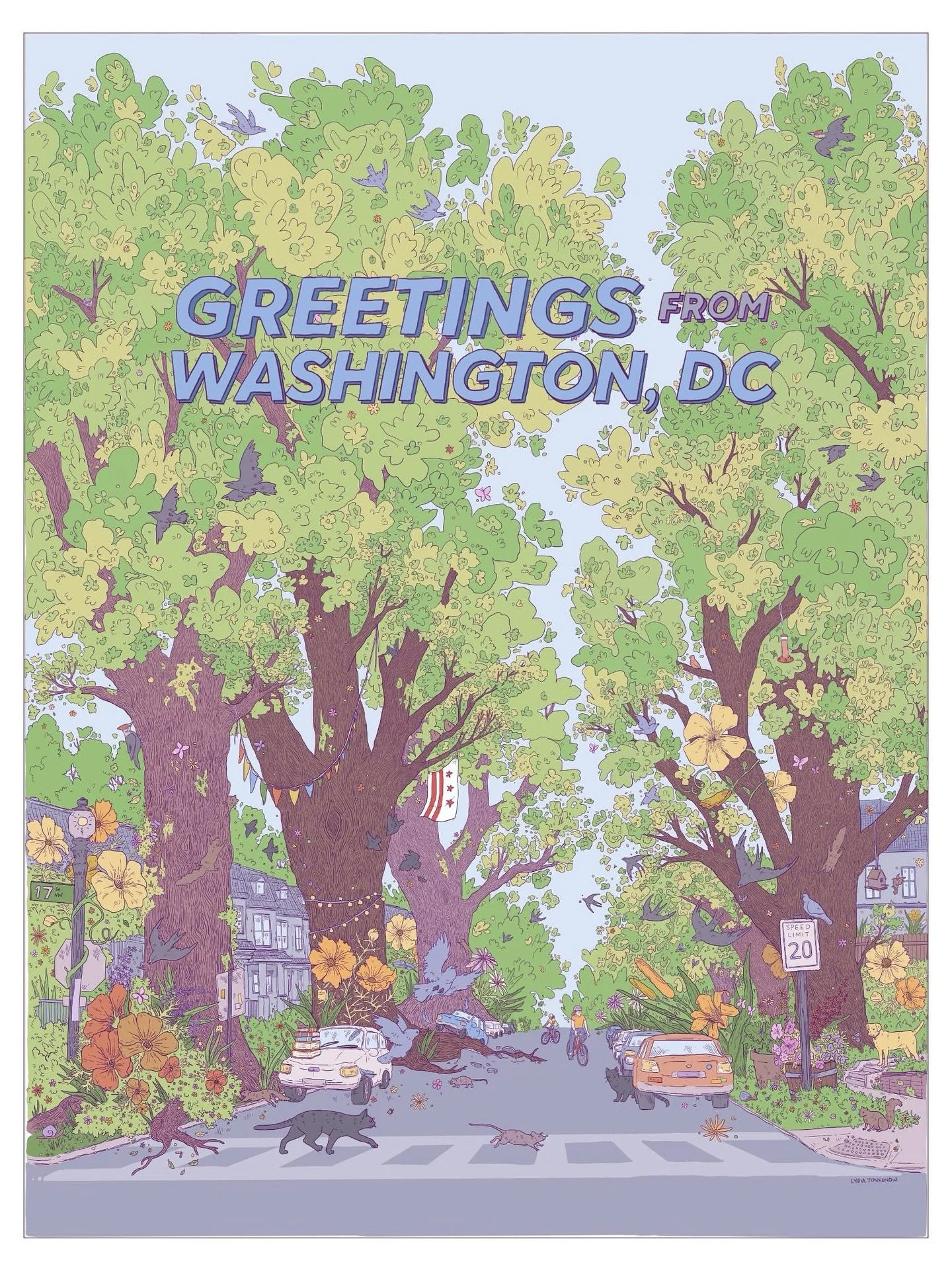 Greetings from Washington, DC! Specifically, from Mount Pleasant. A place near (physically) and dear to my heart! The neighborhood is packed with life, and I did my best to capture as much of the vibrancy as possible in this illustration. You&rsquo;v