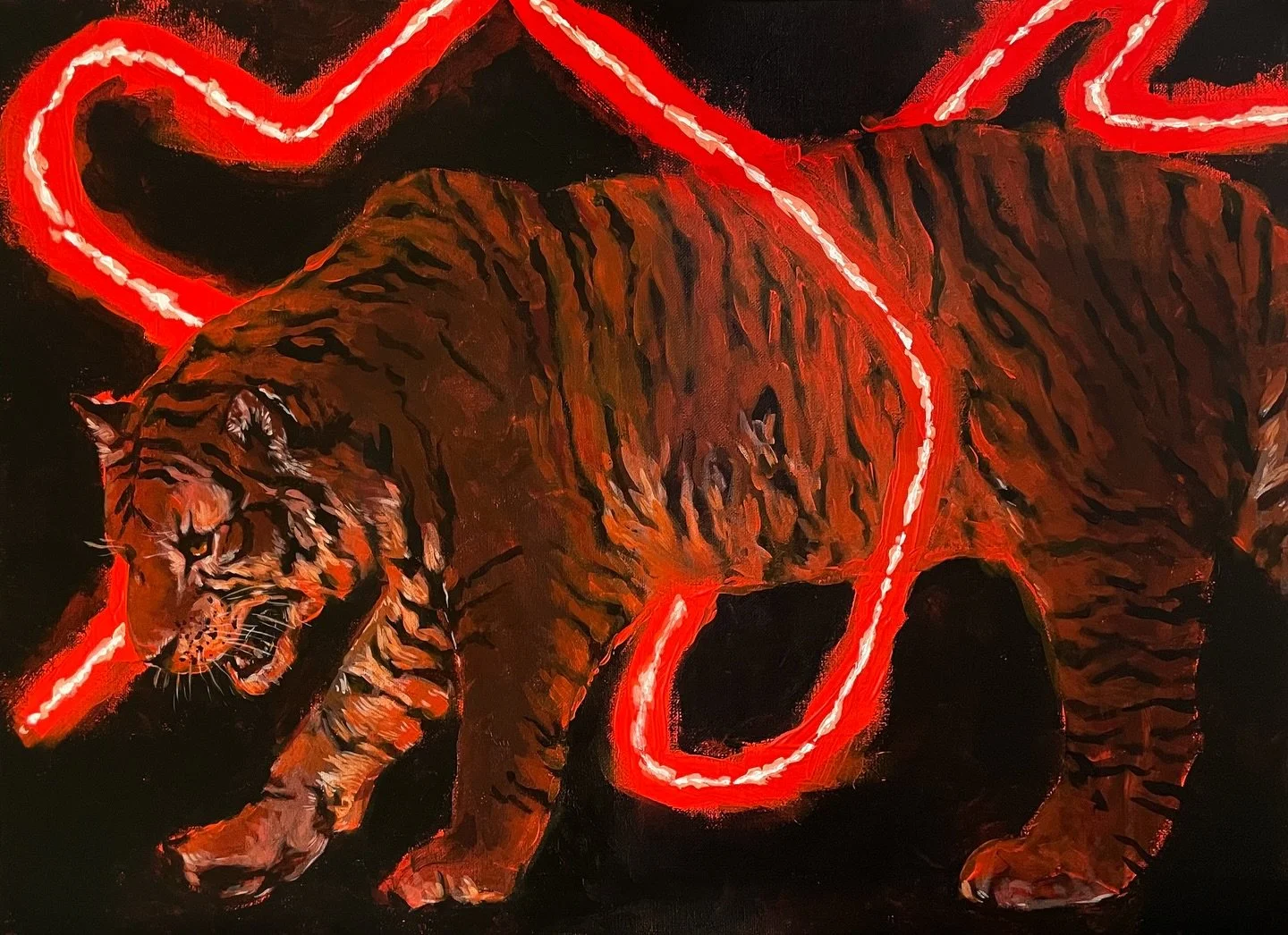 New finished painting 🔥 

See this and more at @dcartsstudios&rsquo; Winter Open Studios on December 7-- deets in my pinned post. 

#madeindc #acrylicpainting #dcartist