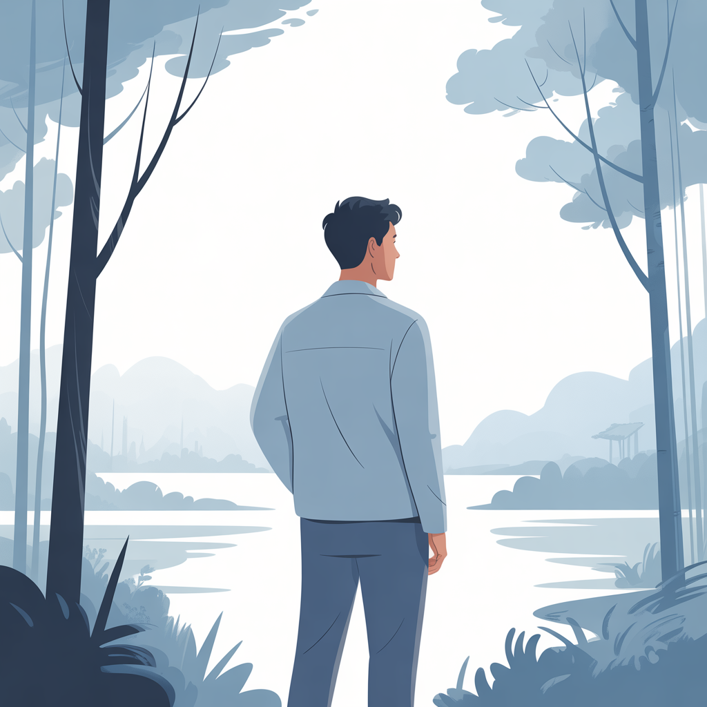 Man ponders how childhood adversity creates adaptive survival patterns in the nervous system