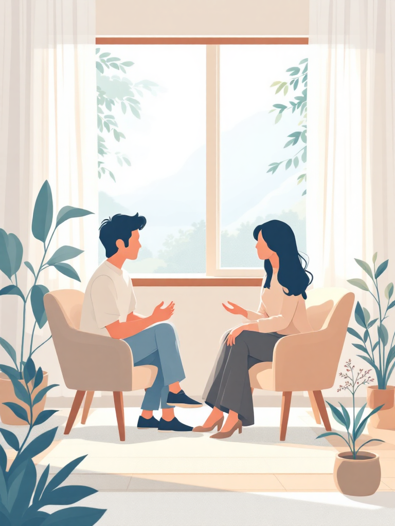 Dr. Frank Diak providing trauma-informed relational therapy to client healing from childhood adversity