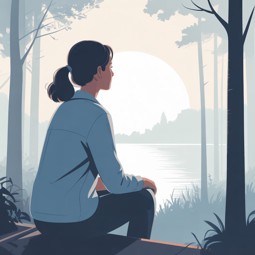 Person reflecting on childhood experiences after taking the ACE test, representing the courage it takes to begin understanding trauma