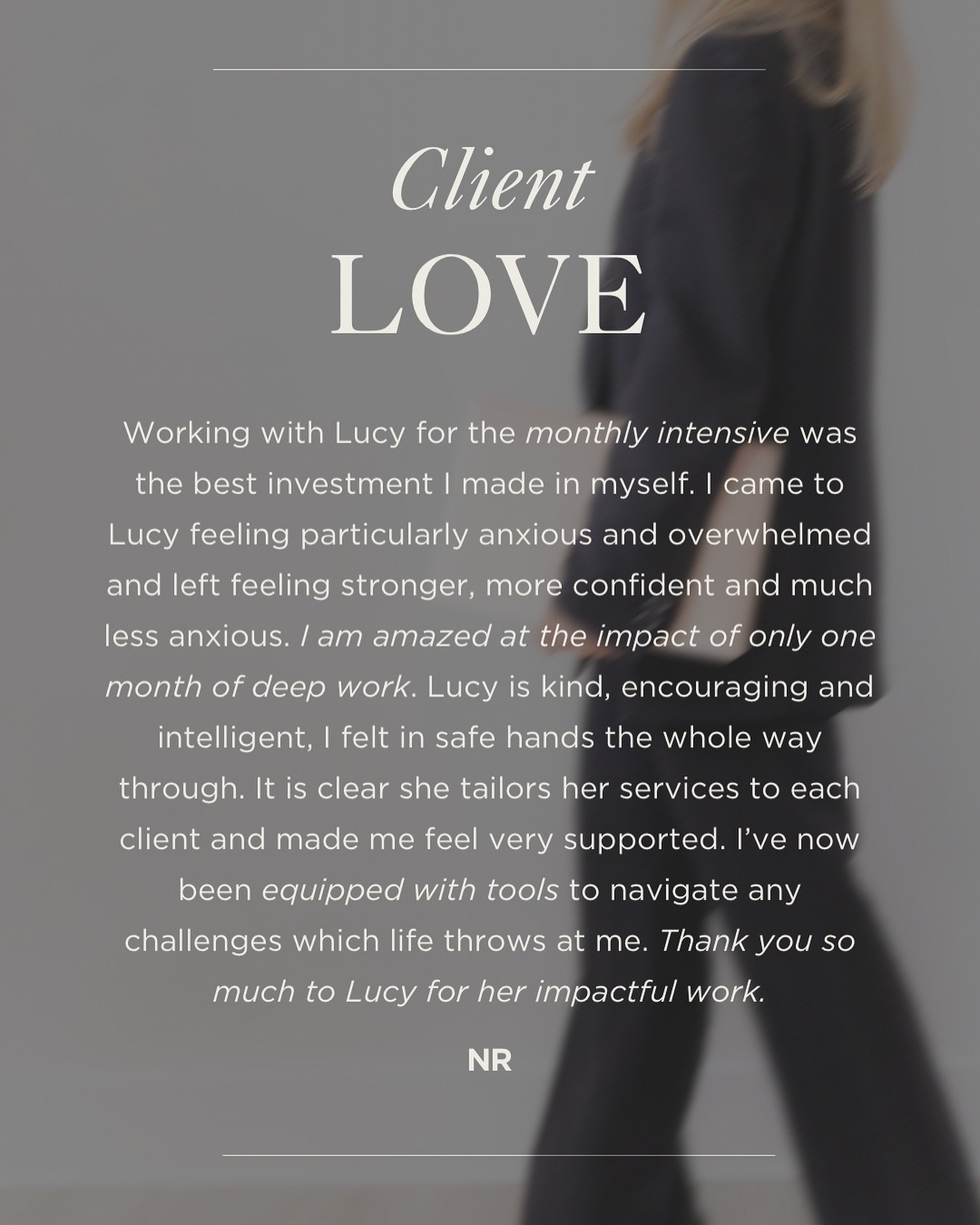 &ldquo;The best investment I made in myself.&rdquo; 🥺🤍

One month of deep mindset work and my client replaced anxiety and overwhelm with feeling calm, confident and strong 💪🏼 

This is what happens when you choose to invest in yourself.

If you&r
