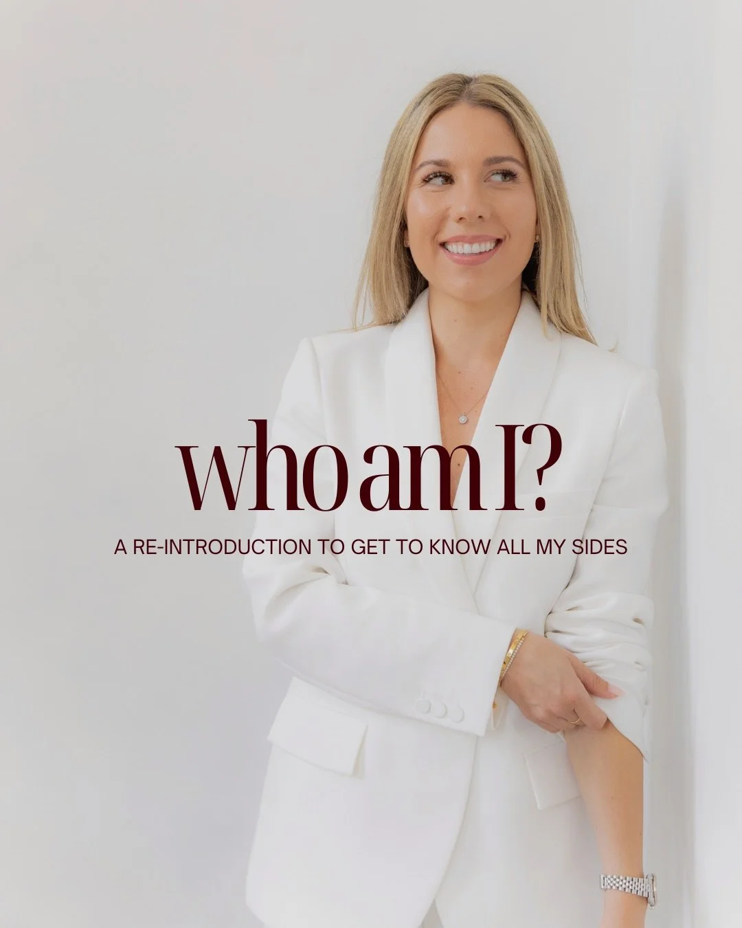 A Re-Introduction - swipe to see all my sides 👋🏼 

Inspired by @rhitrition 🤍

#intro #founder #bride #coach