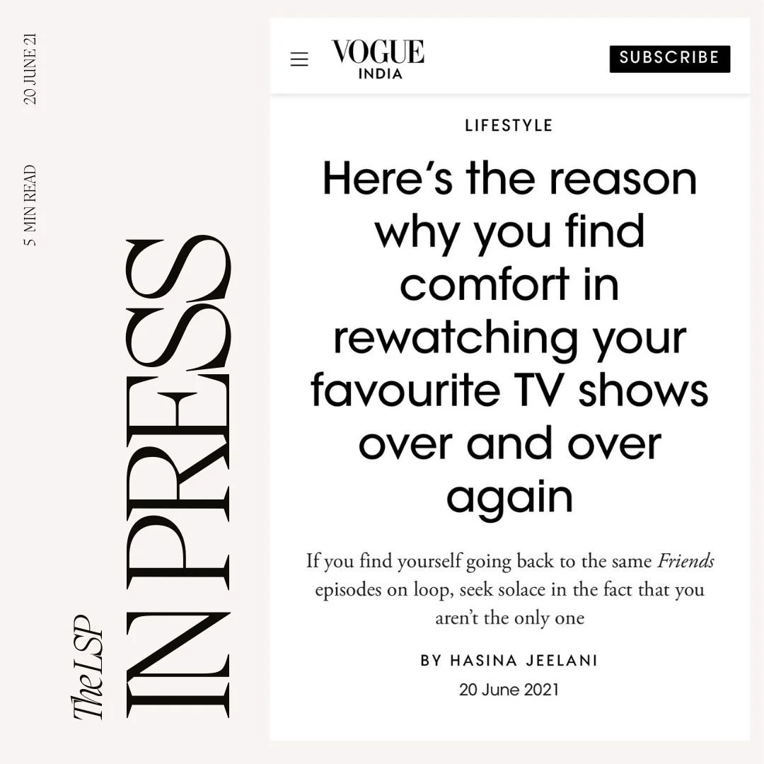 Why You Find Comfort In Rewatching Your Favourite TV Shows Over and Over Again