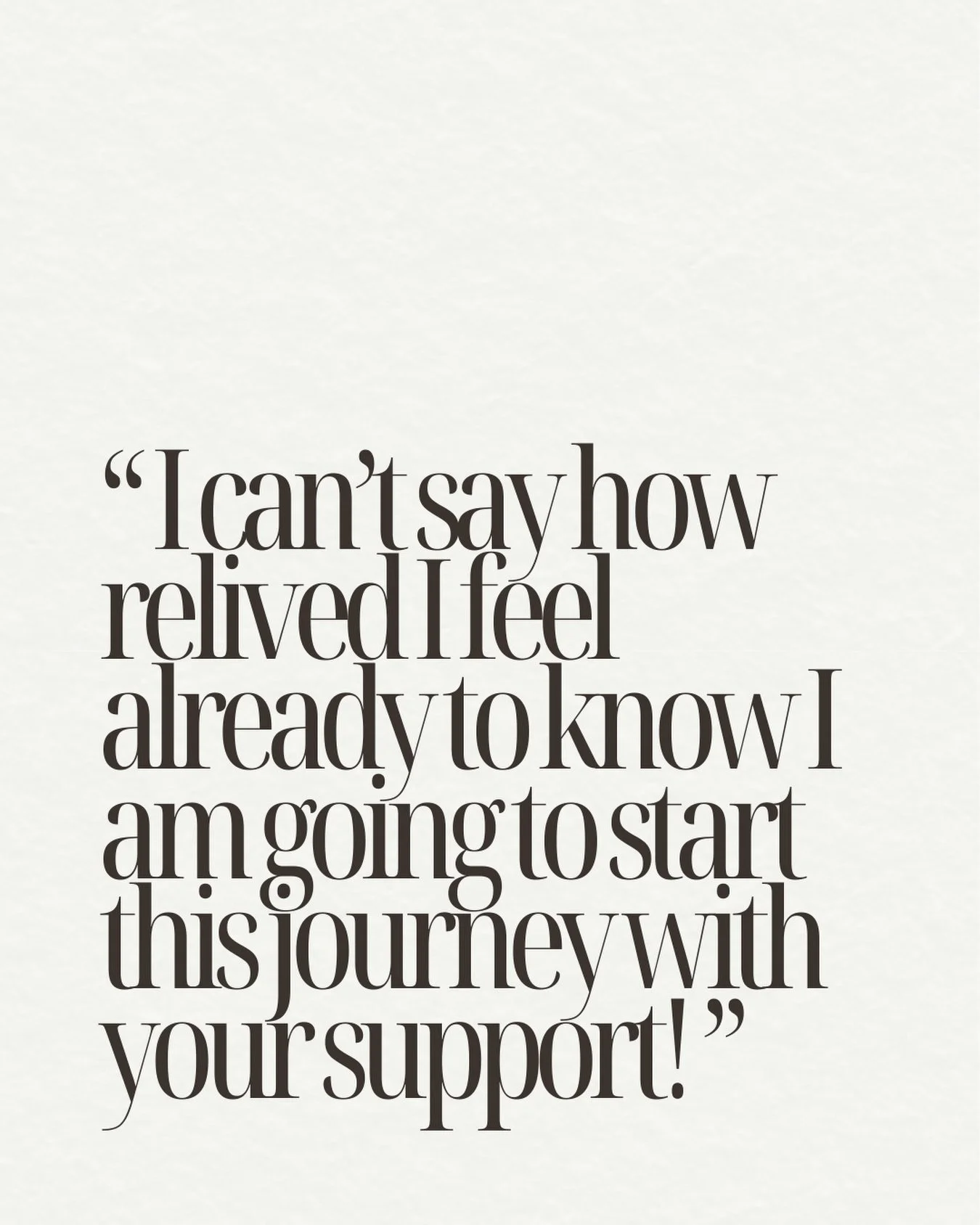 The email from my client after her discovery call with me 🤍

Something immediately shifts the moment you decide to be supported.

Things feel lighter, clearer and more possible. 

From that point we build towards your goals. 

I have 2 1:1 spaces op