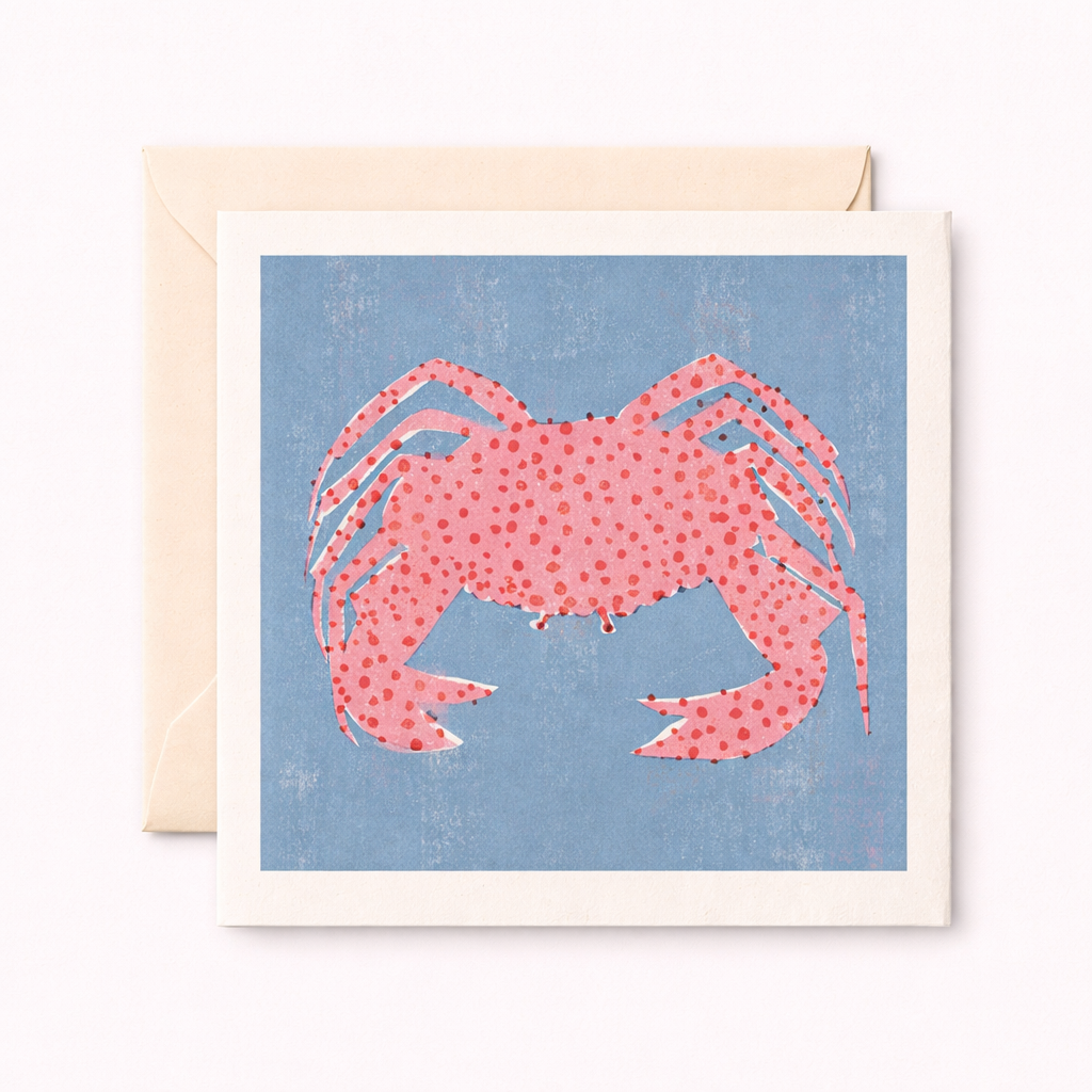 Pink Crab Greeting Card