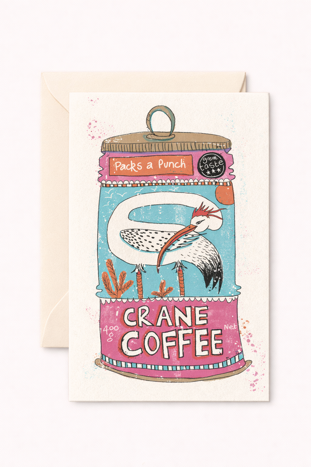 Crane Coffee Greeting Card