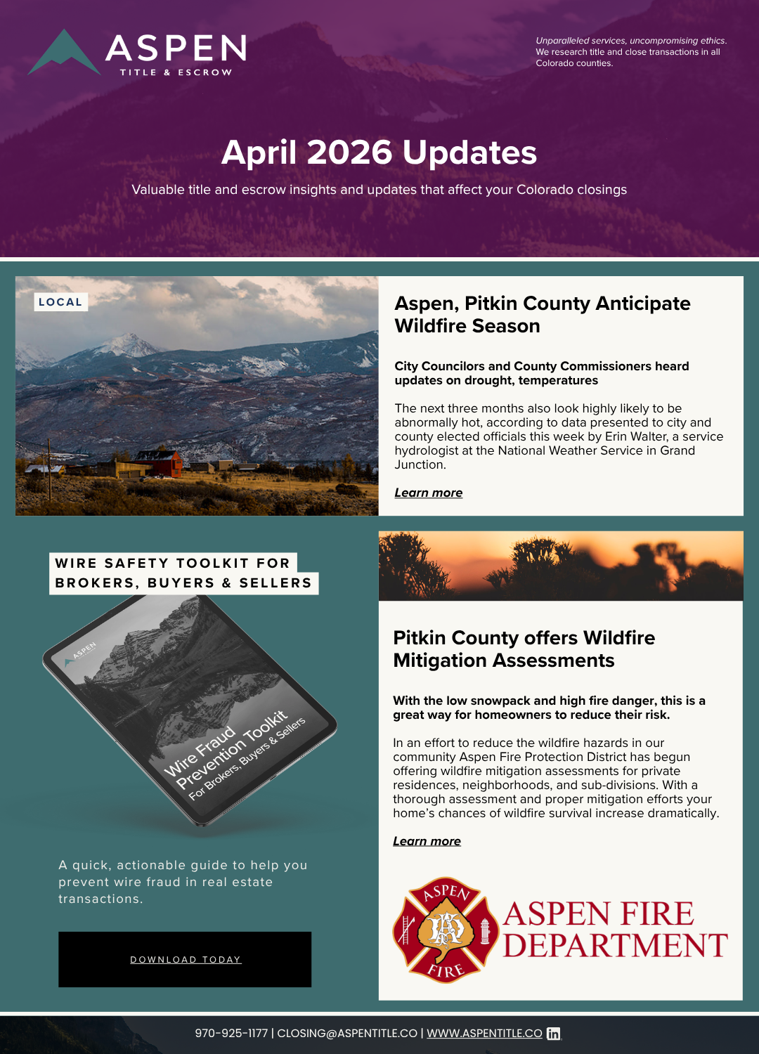 The April 2026 Newsletter - Week 2