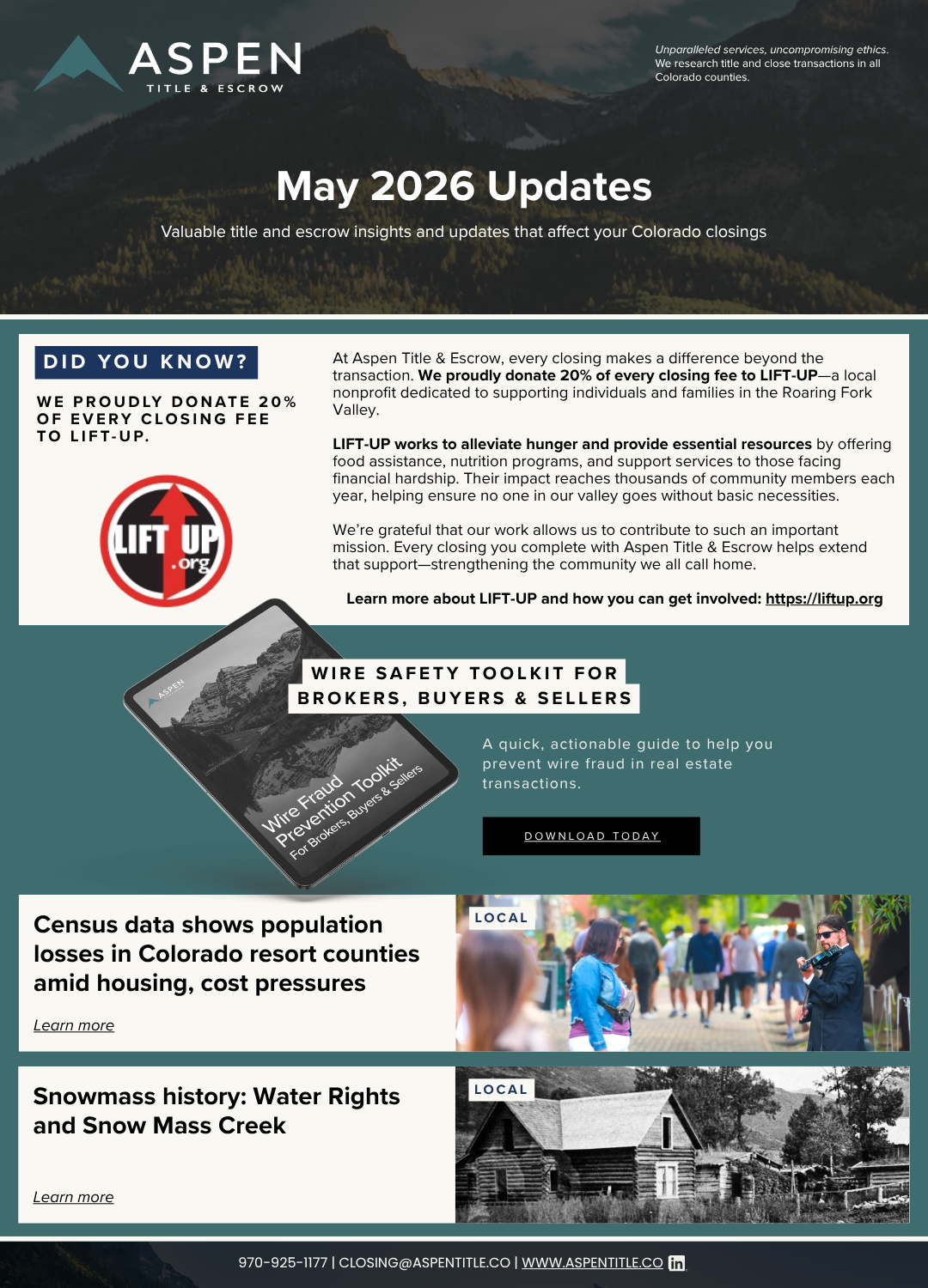 The May 2026 Newsletter - Week 1