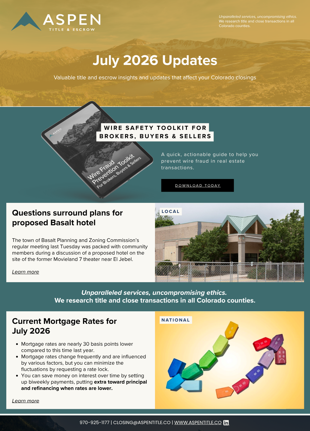 The July 2026 Newsletter - Week  2