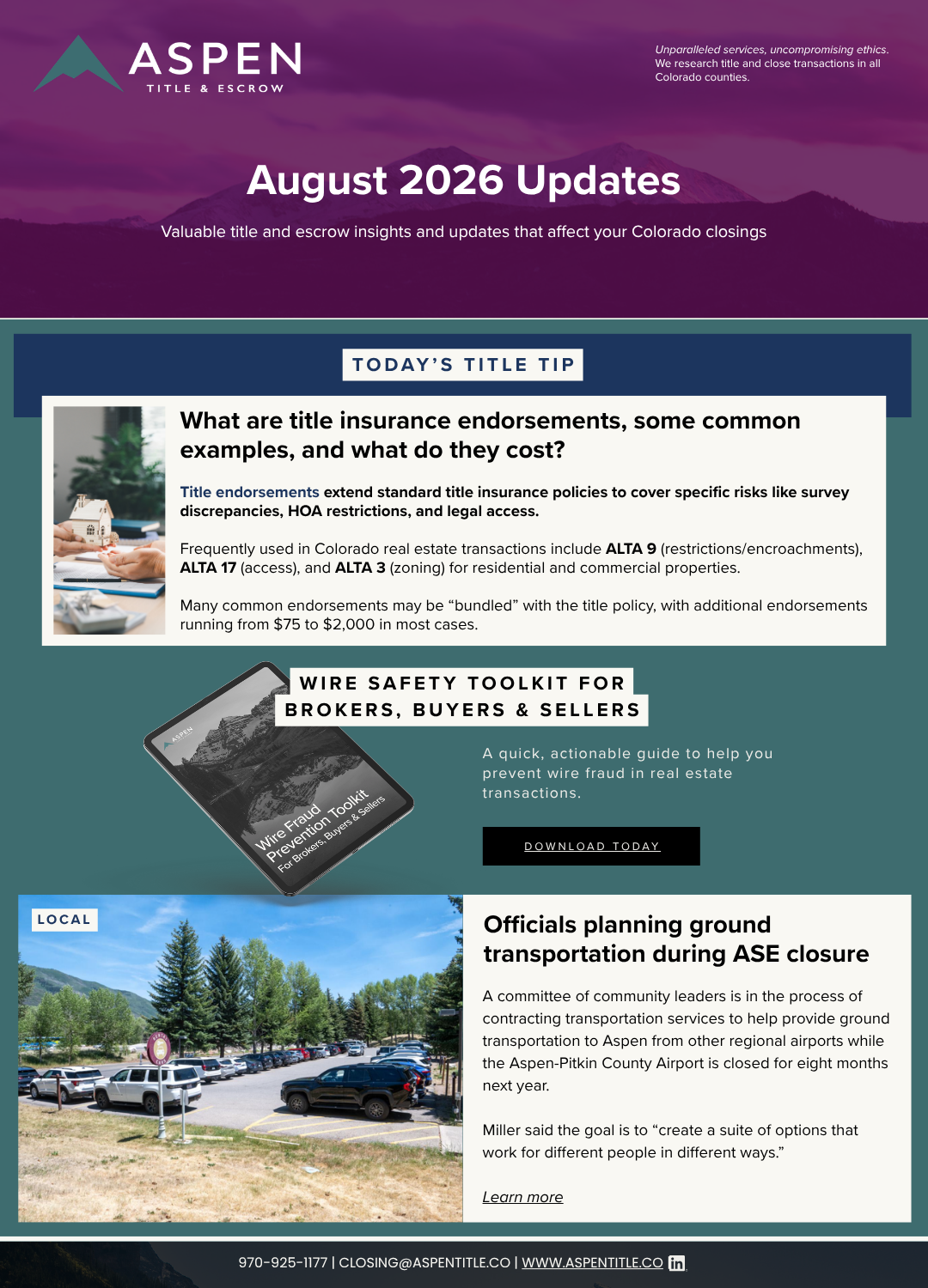 The August 2026 Newsletter - Week  1