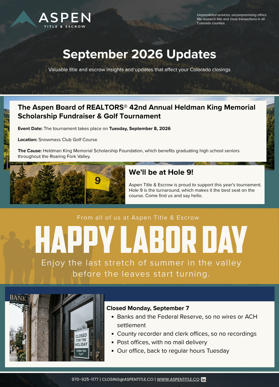 The September 2026 Newsletter - Week  1