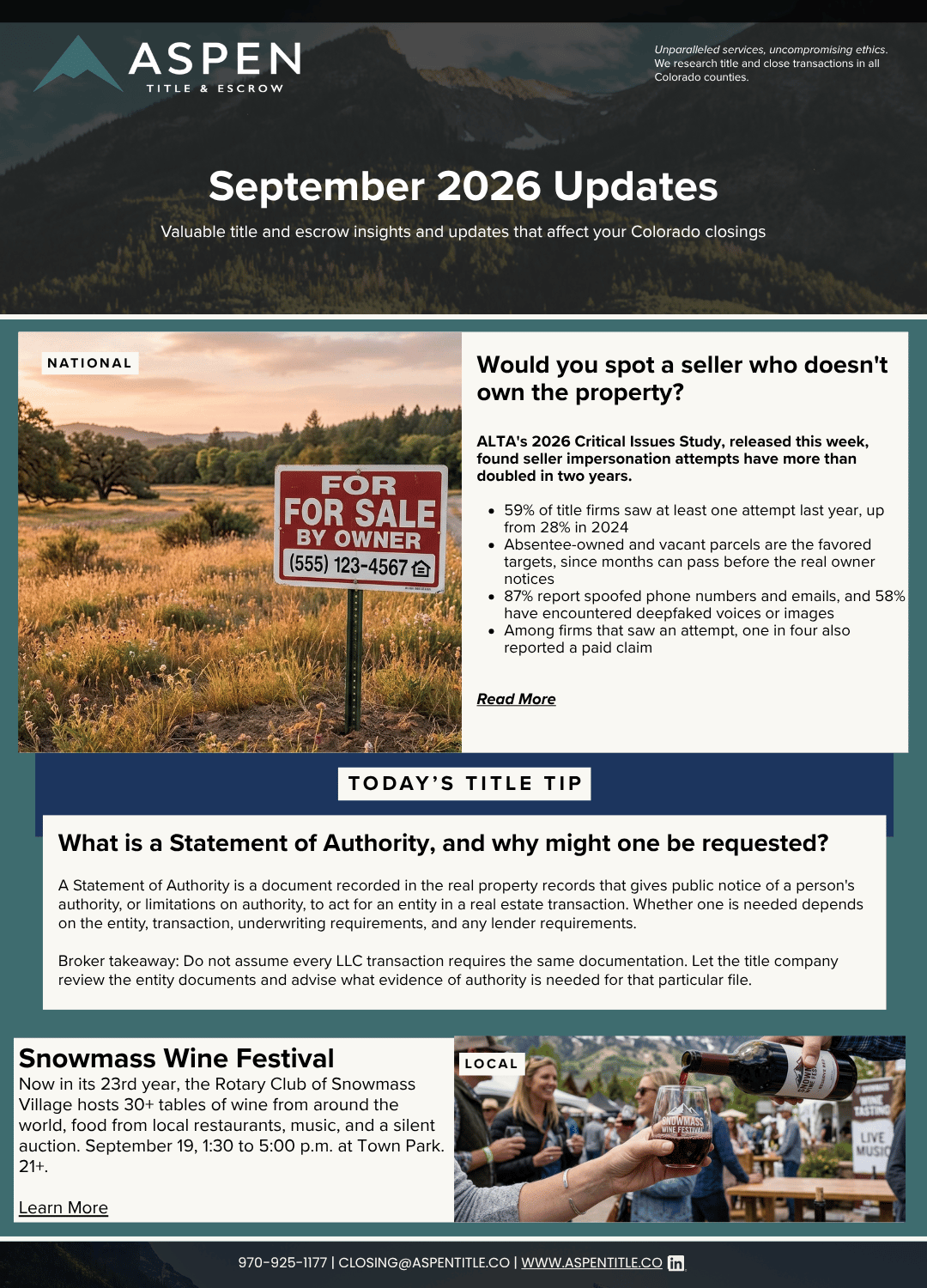 The September 2026 Newsletter - Week 3