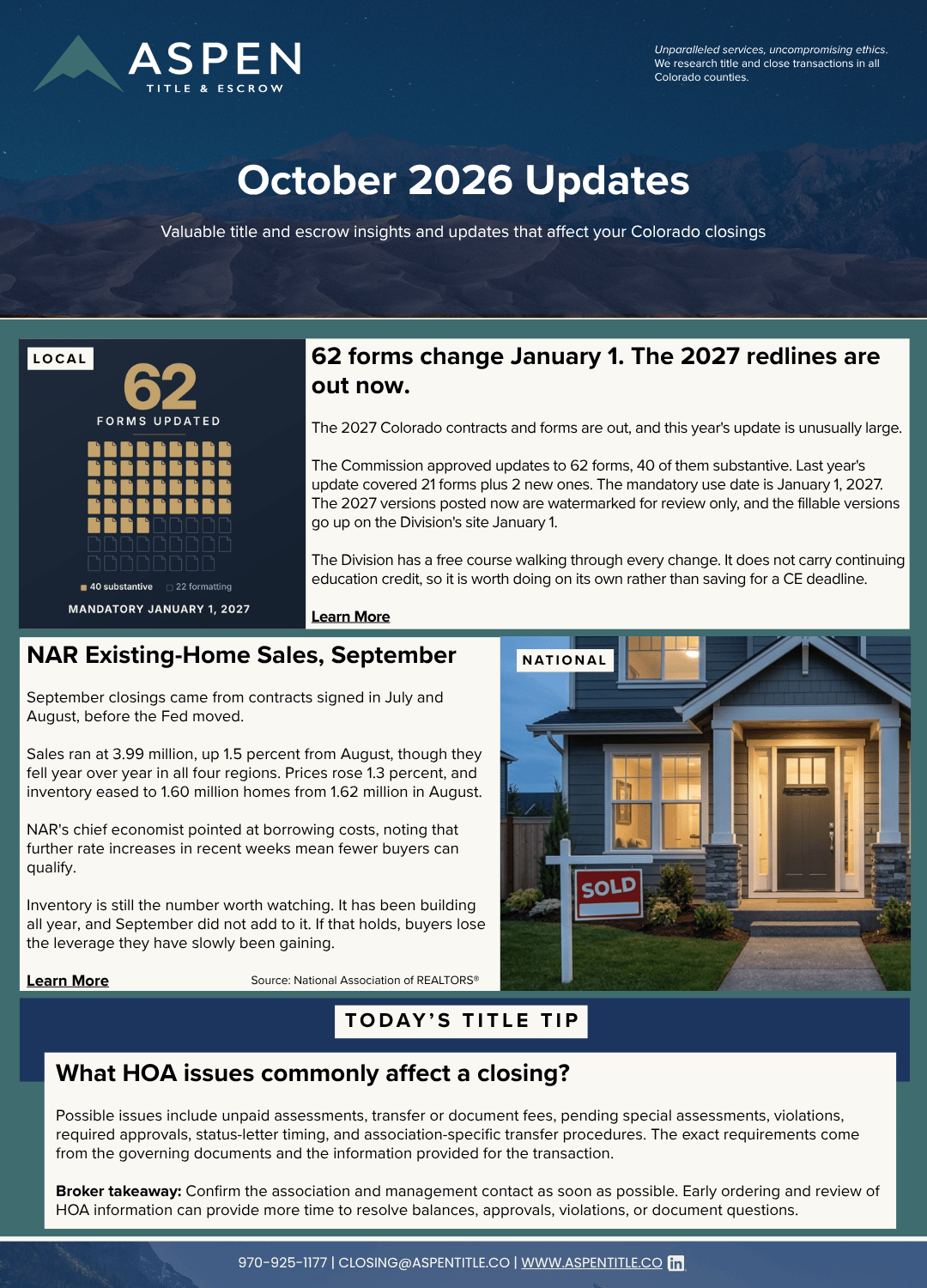 The October 2026 Newsletter - Week 2