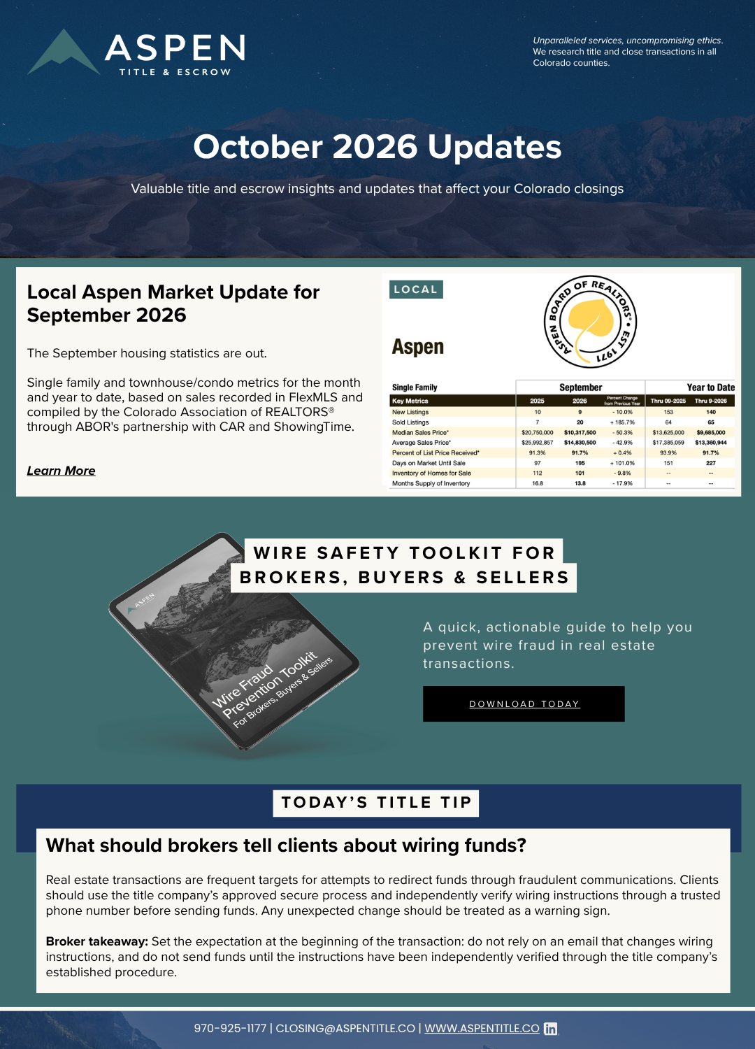 The October 2026 Newsletter - Week 4