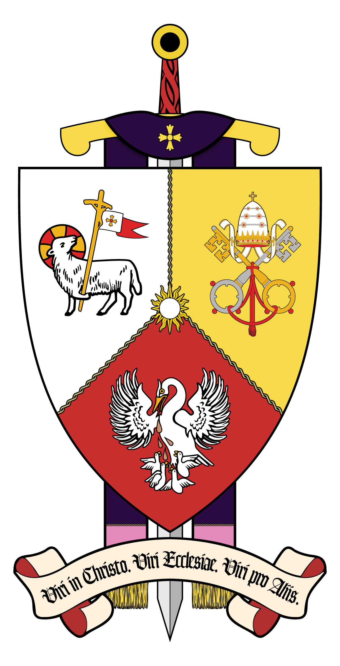 The second is identical to the first, with the exception of a reduction in skeuomorphic elements, such as the brocade designs on the fabric of the stole. This one works well for smaller applications, such as stitch work on clothing.