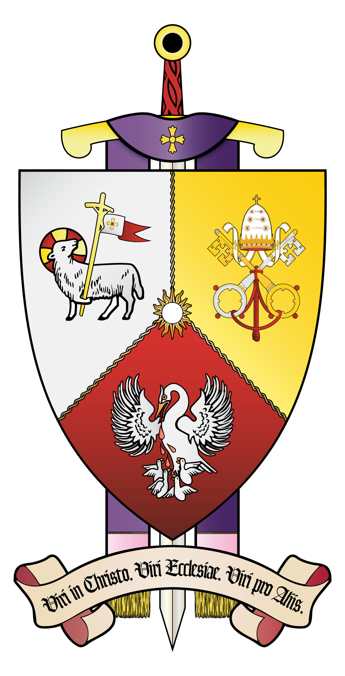 The third version is based on the more simple version, but replaces the solid colors with gradient fills that stand out boldly in digital media.