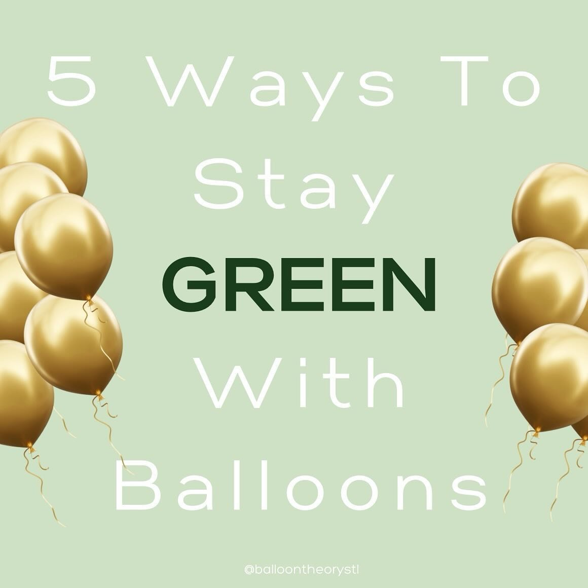 Happy earth day!🌎🌱

Staying green with balloons is super important!

Here are 5 ways to keep our planet clean!

1. Biodegradable Balloons: Opt for balloons made from biodegradable materials like natural latex, which decomposes faster and reduces en
