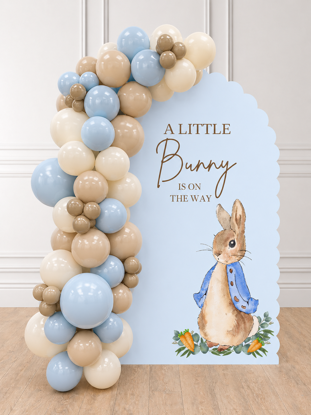 Little Bunny On the Way Backdrop