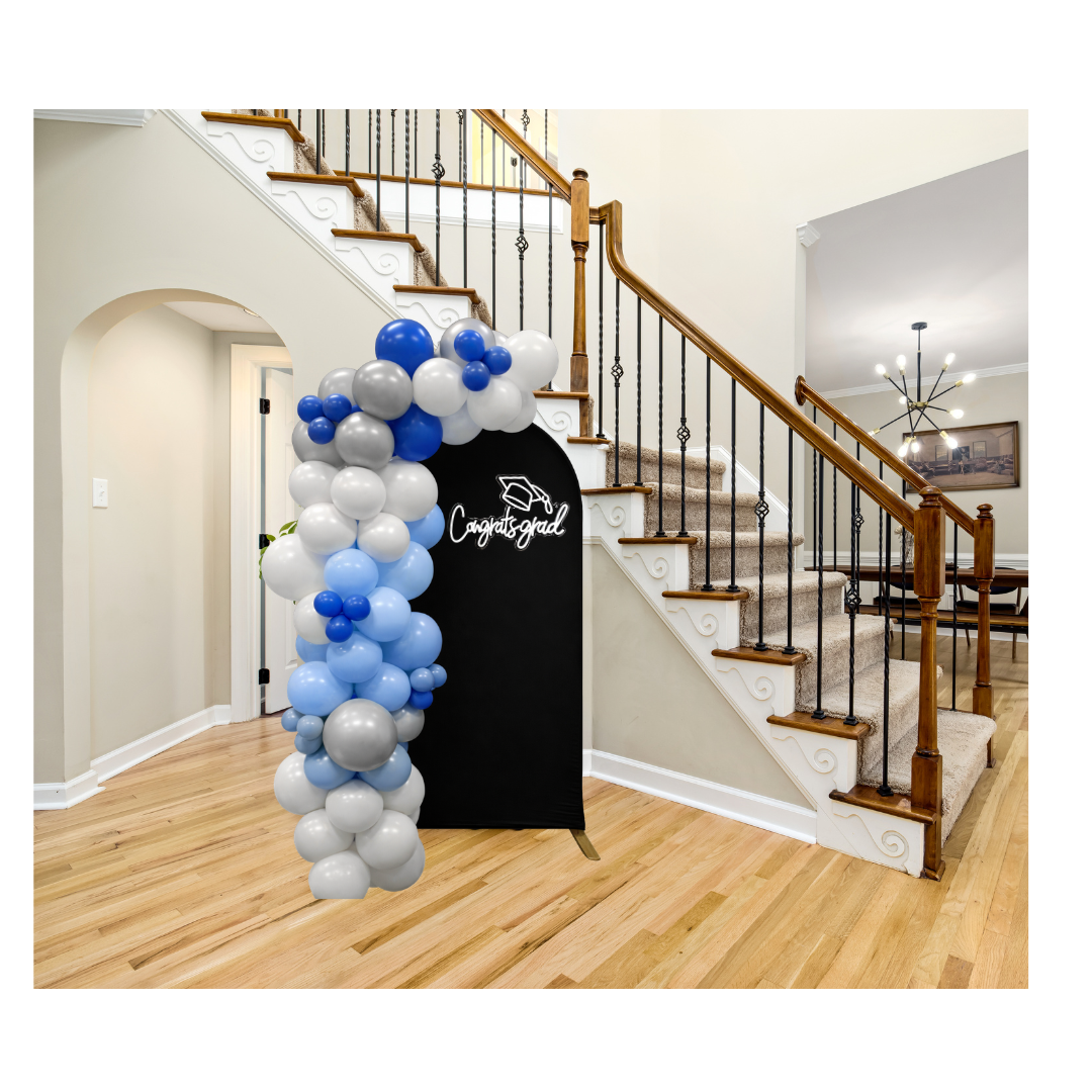 Freestanding Balloon Demi Arch + Frame Rental - Graduation