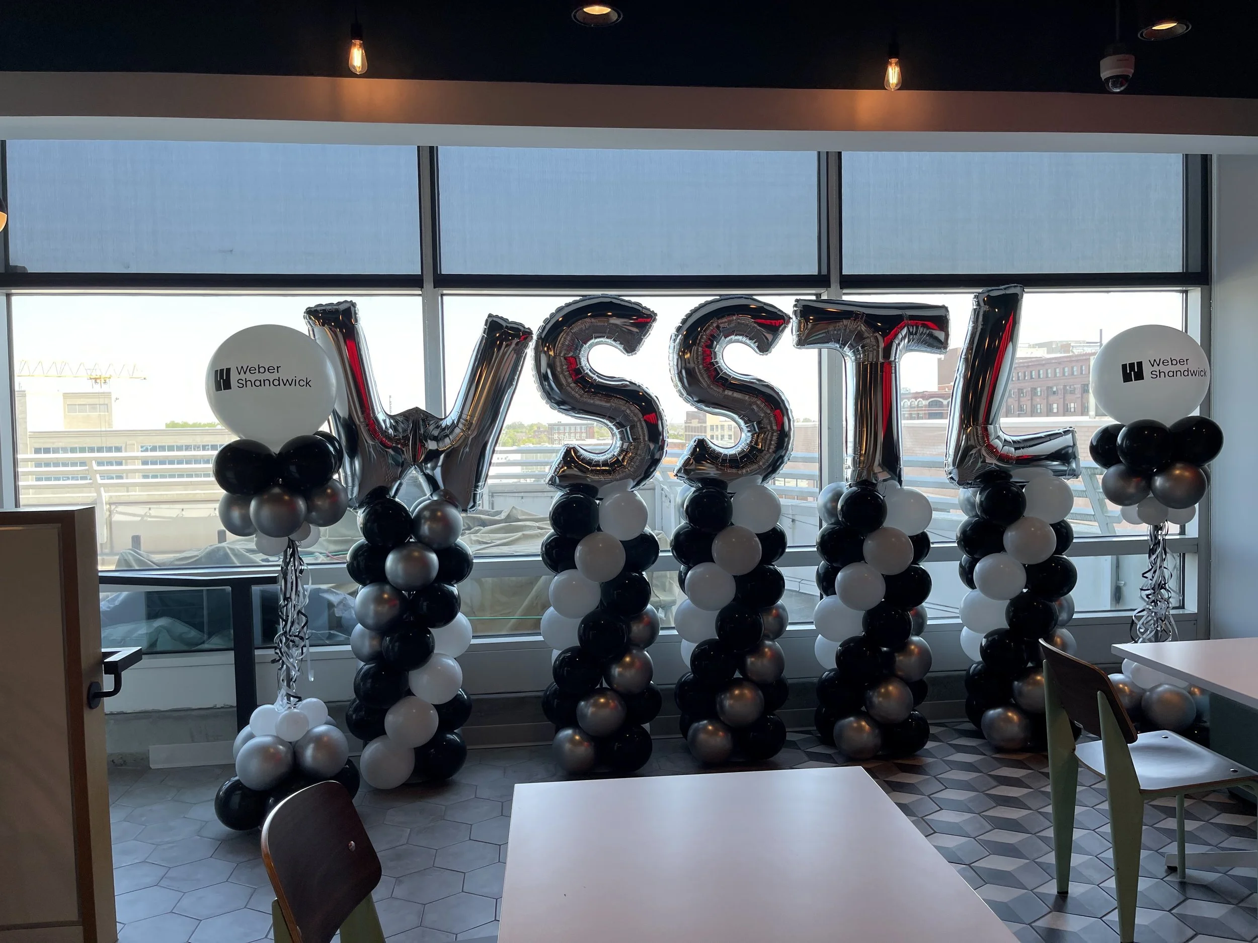 Letter Column Corporate Event Balloons - Balloon Theory St. Louis