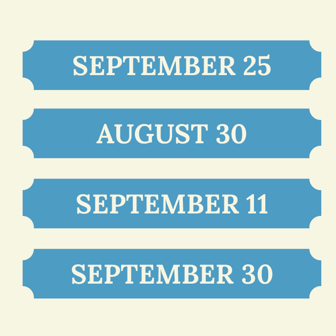 Beer &amp; Bites: Important Dates
