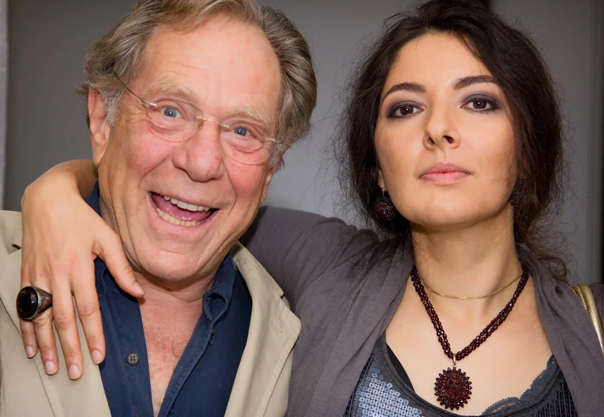 with George Segal at the XII Apostles reception