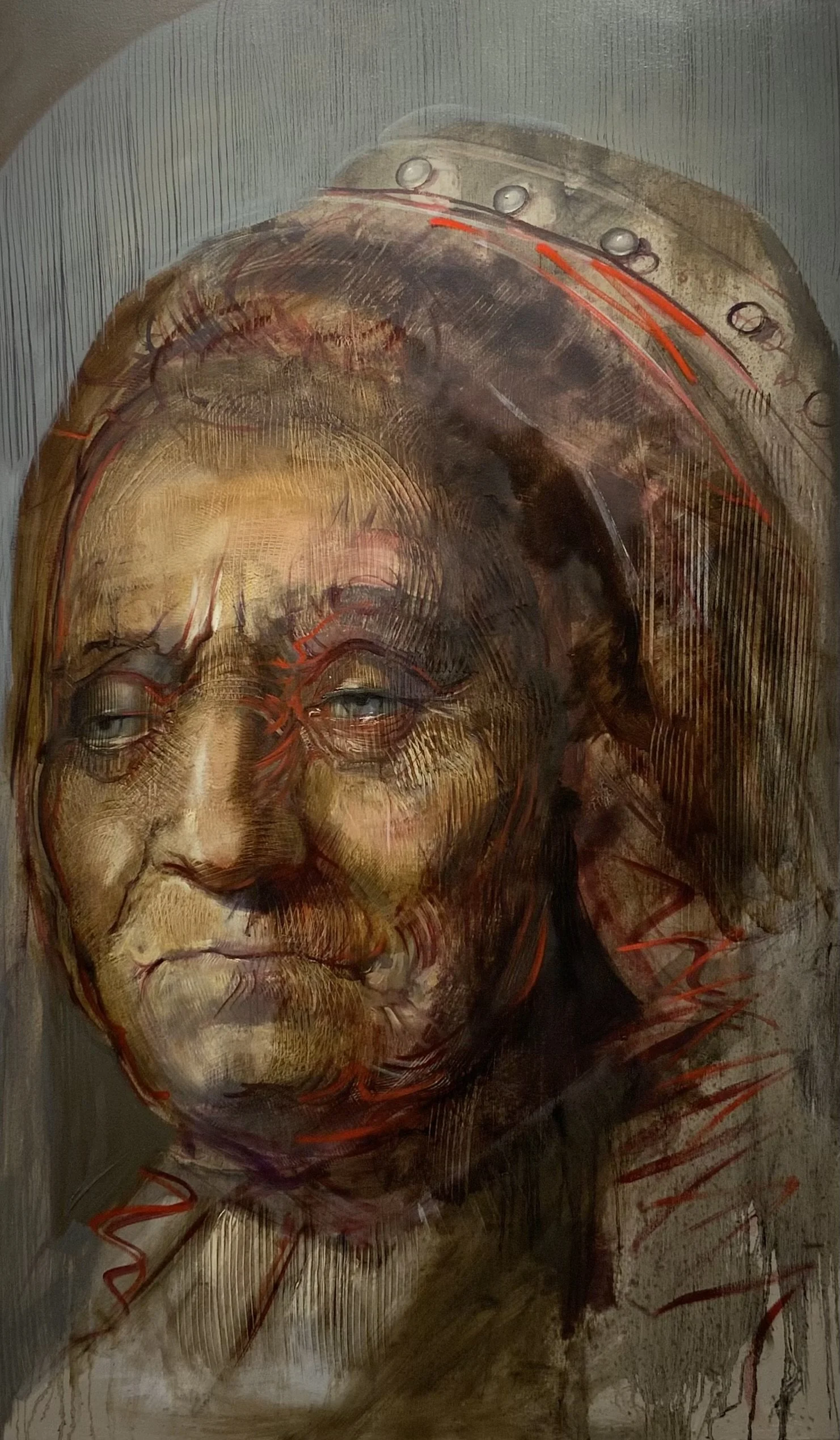 My Rembrandt's Mother, 60 X 36 inches, oil on canvas, 2026