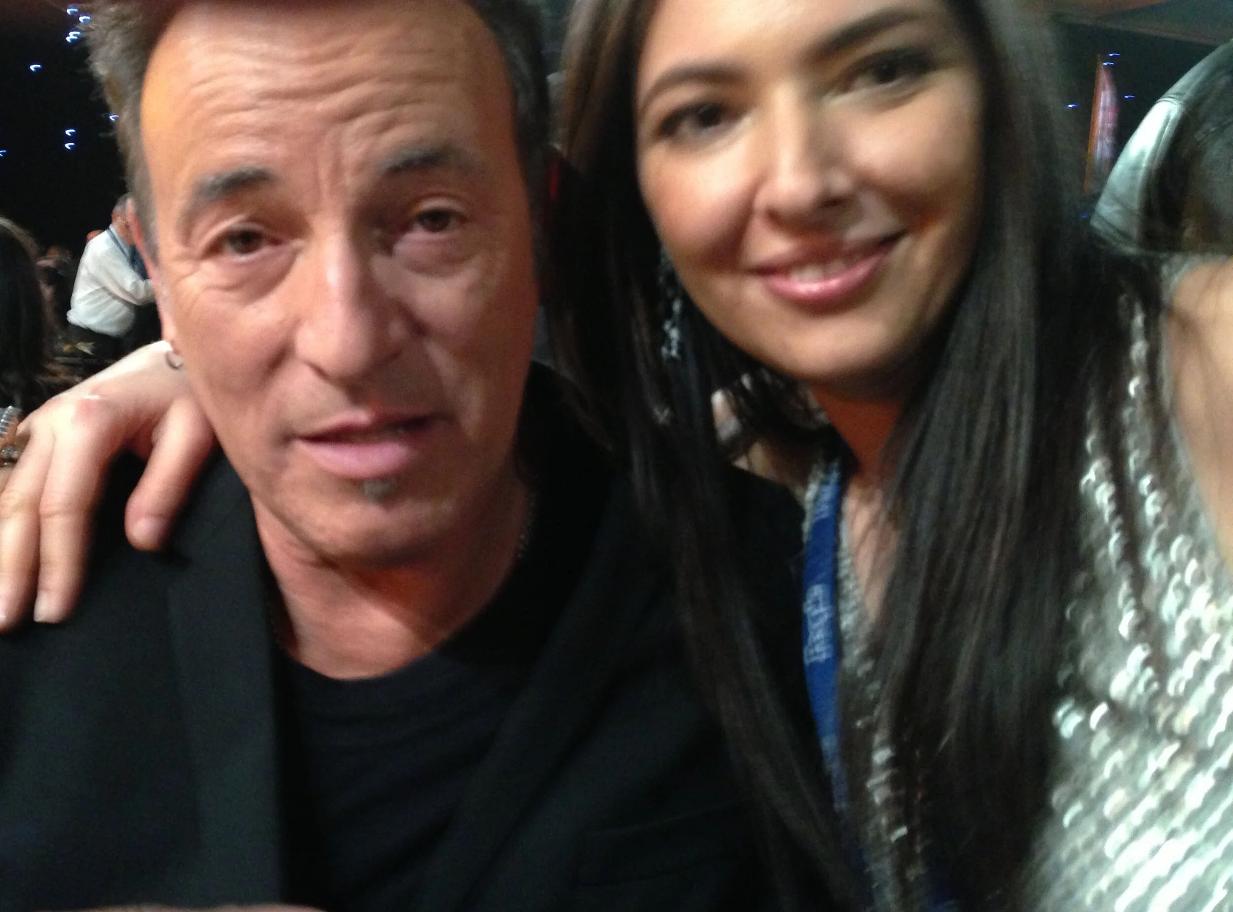 with Bruce Springsteen unveiling his portrait at the Grammys Musicares Gala