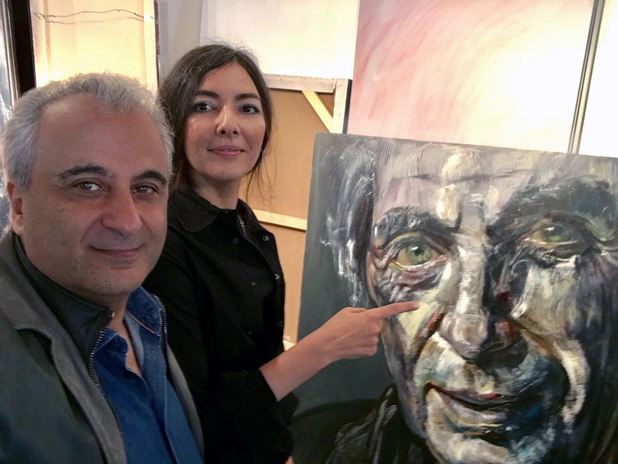 with Barry Navidi next to Al's portrait