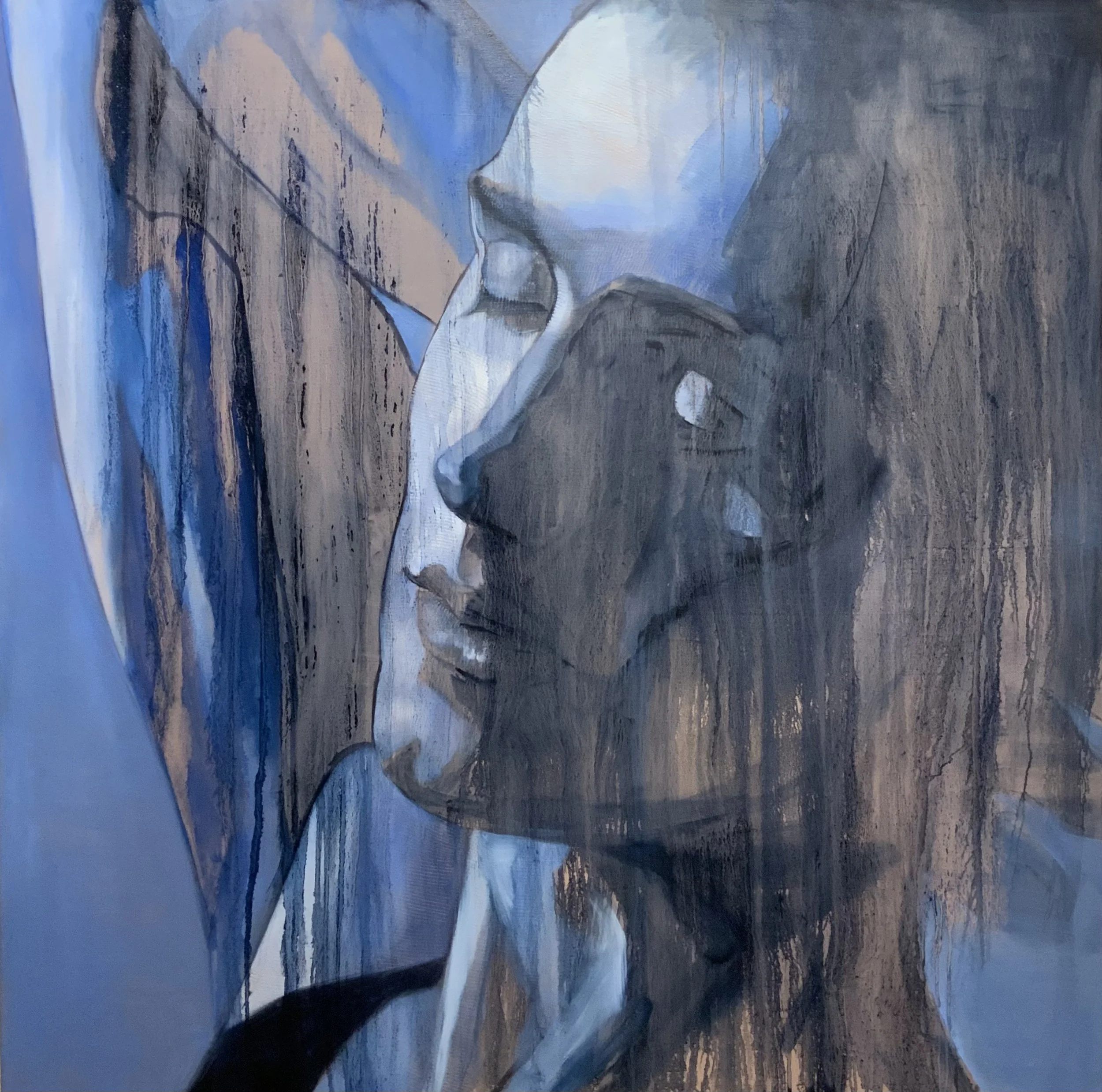 Interface, 48 X 48 inches, oil on canvas, 2026