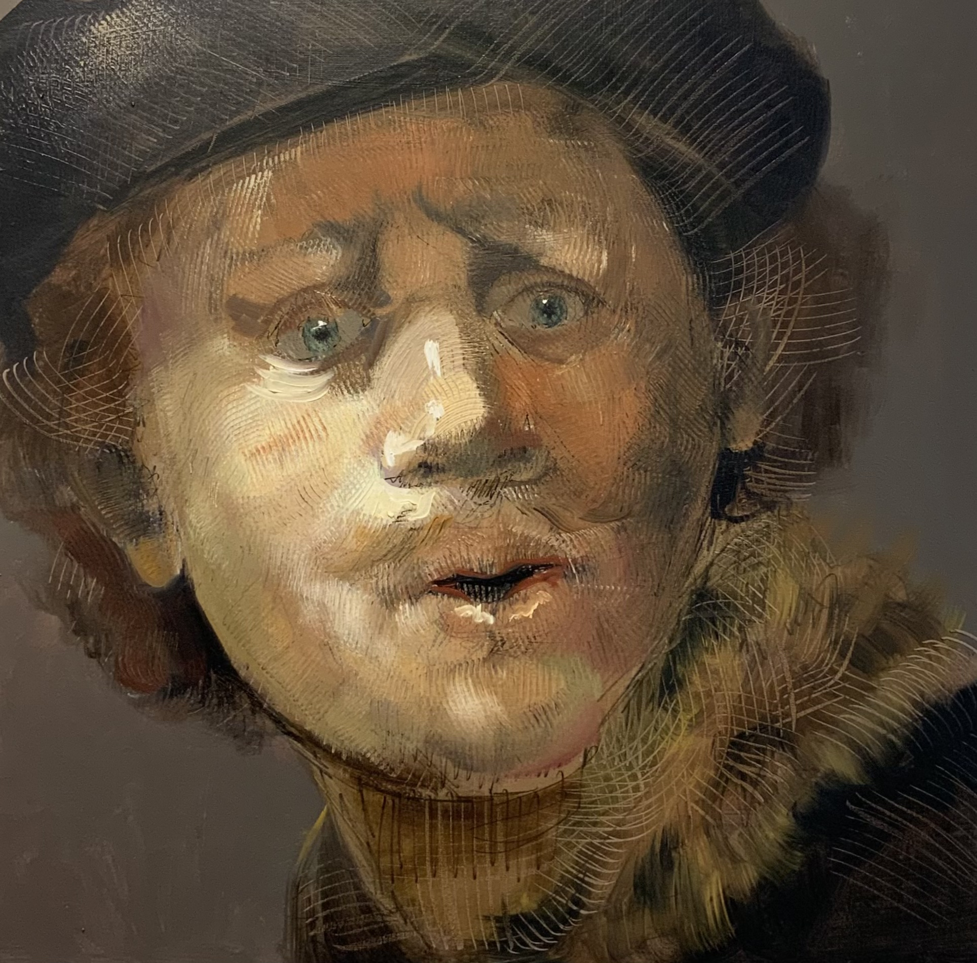 My Hero, 24 X 24 inches, oil on canvas, 2026
