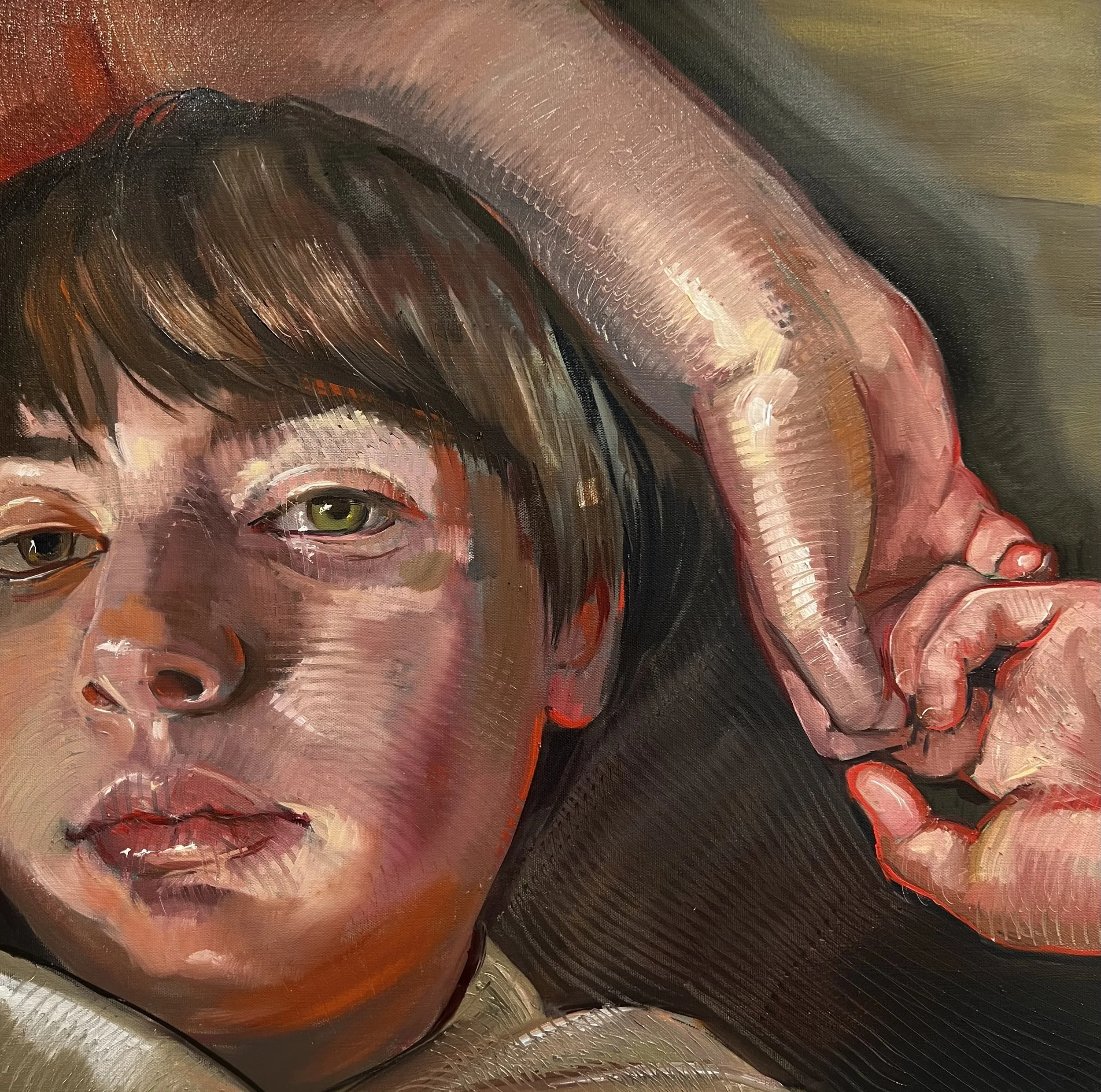 Dreaming, 24 X 24 inches, oil on canvas, 2024