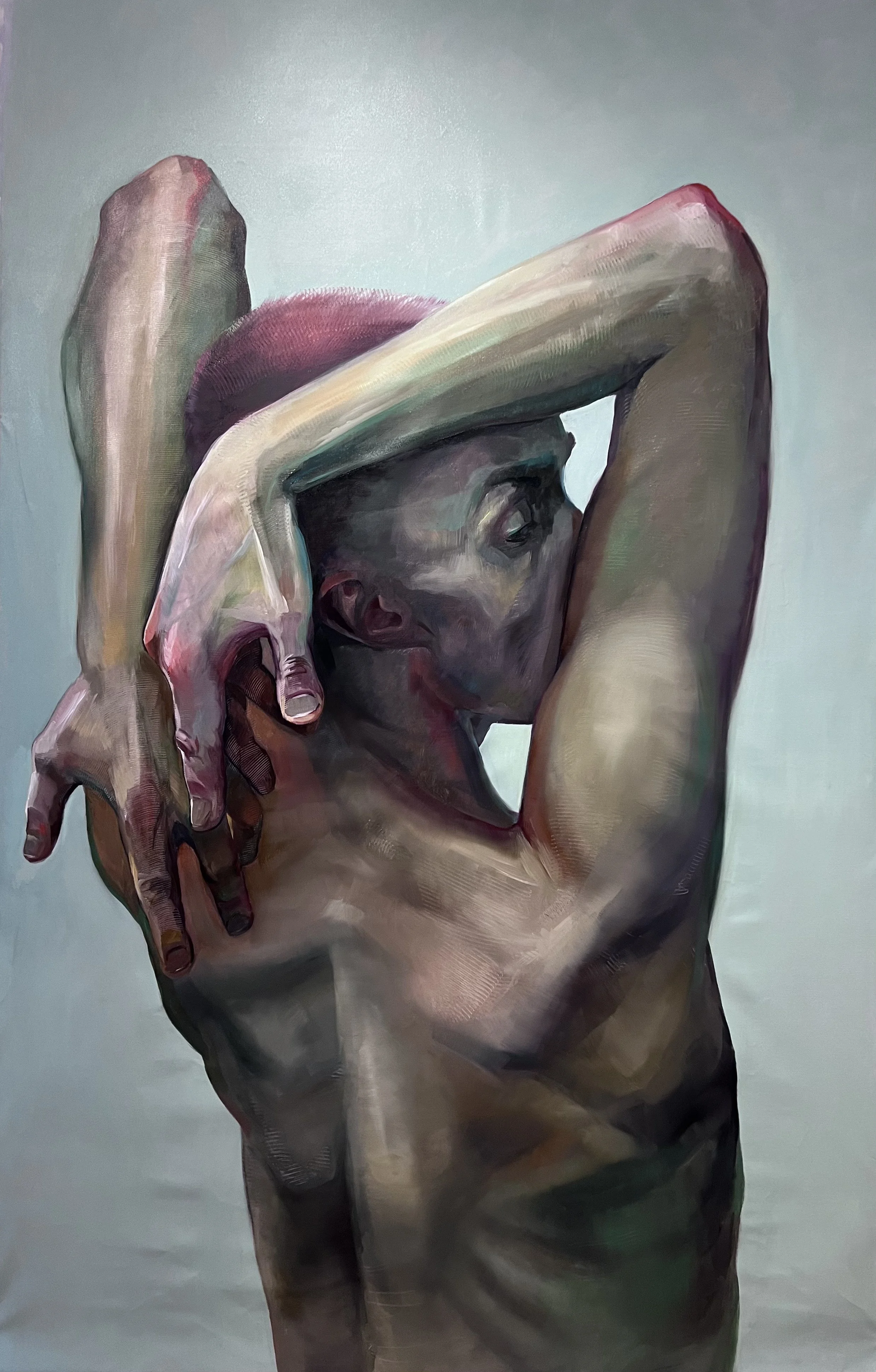 Stretch, 105 1⁄2 X 66, oil on canvas, 2024