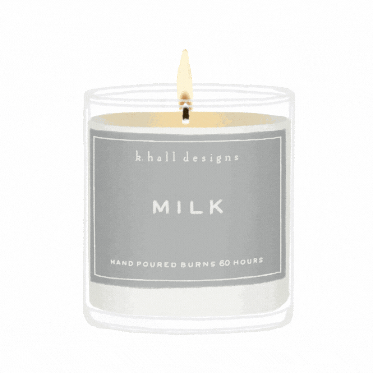 K. Hall Designs Milk Jar Candle Gif, Photoshop