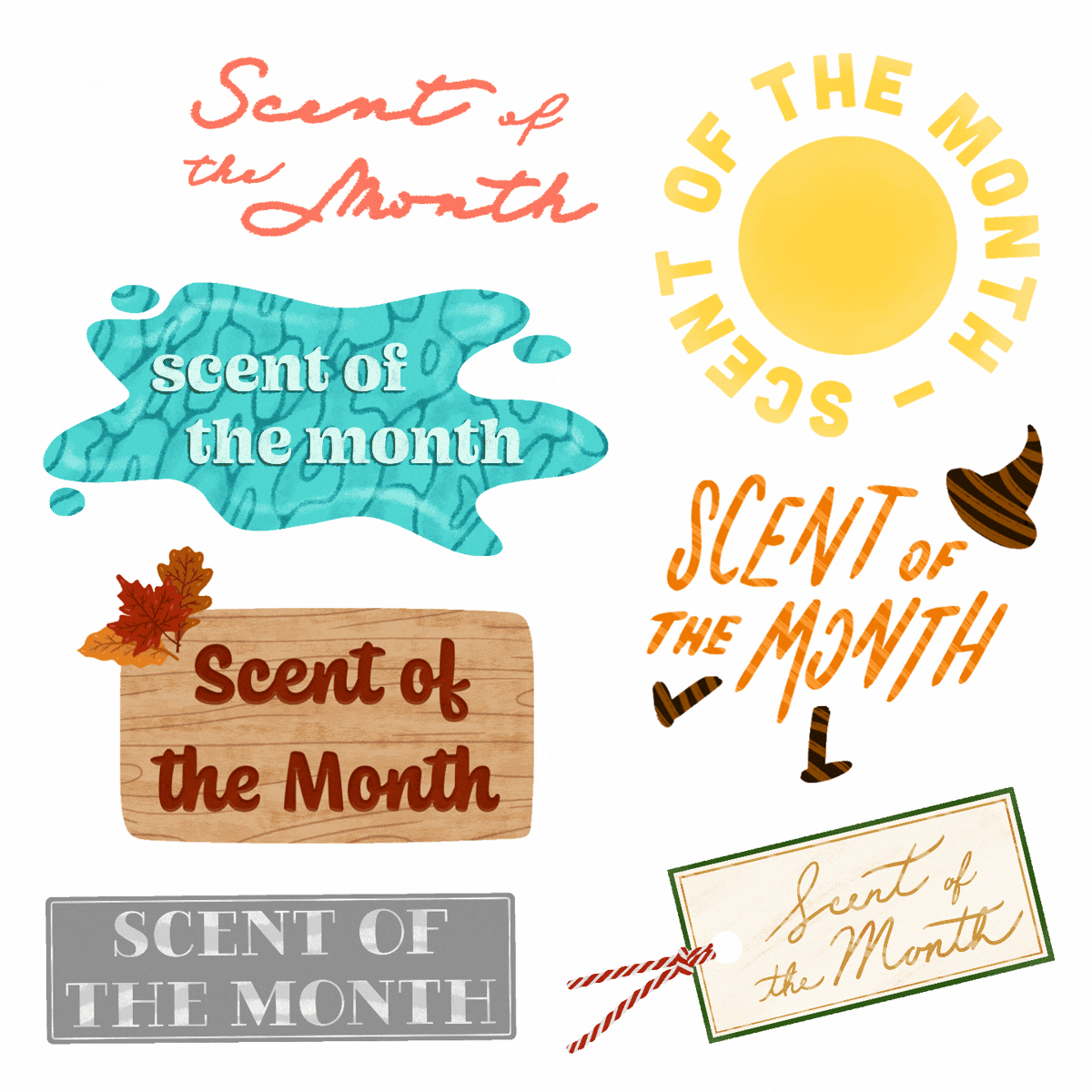 K. Hall Studio Scent of the Month Gif Set, Photoshop