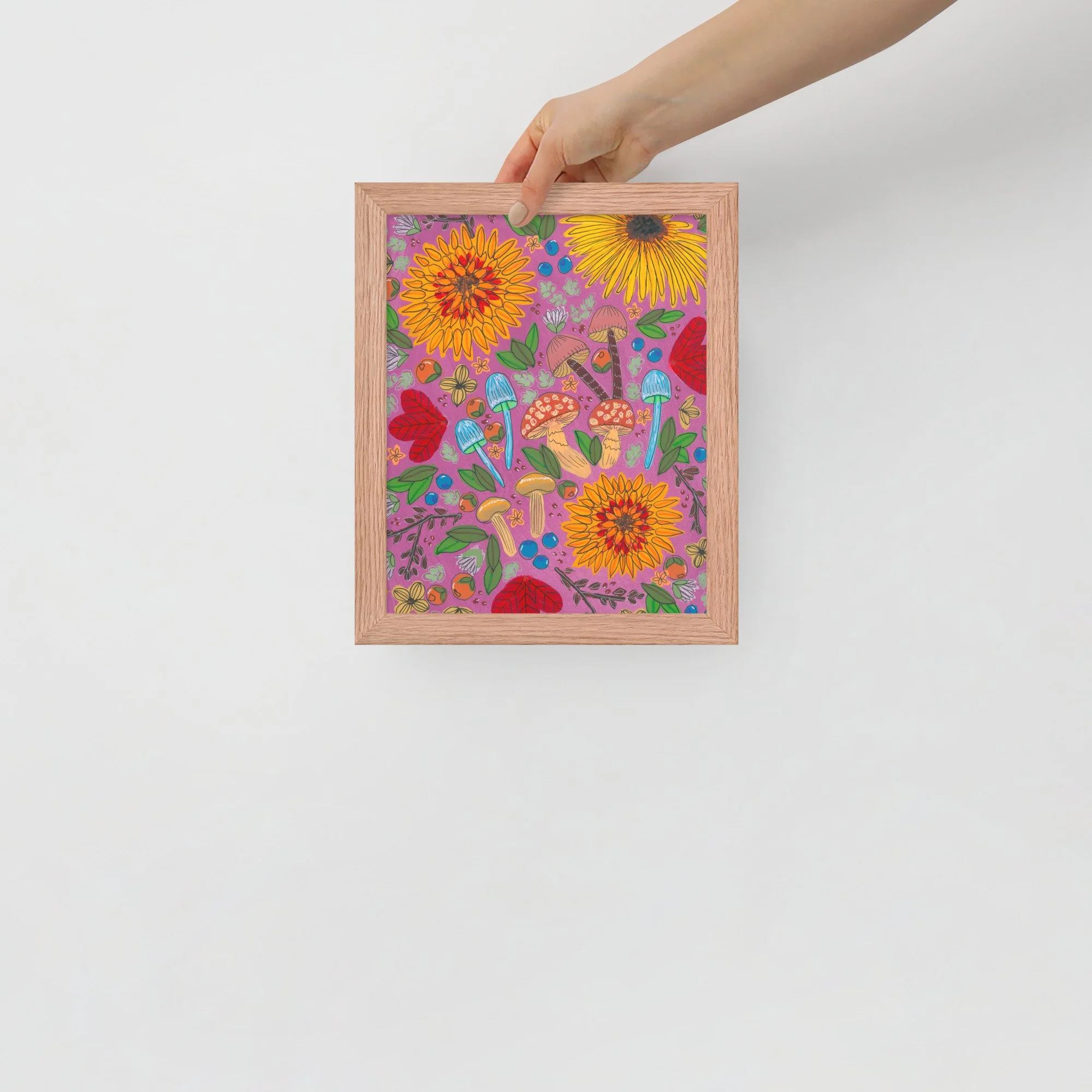 Mushrooms Framed Print