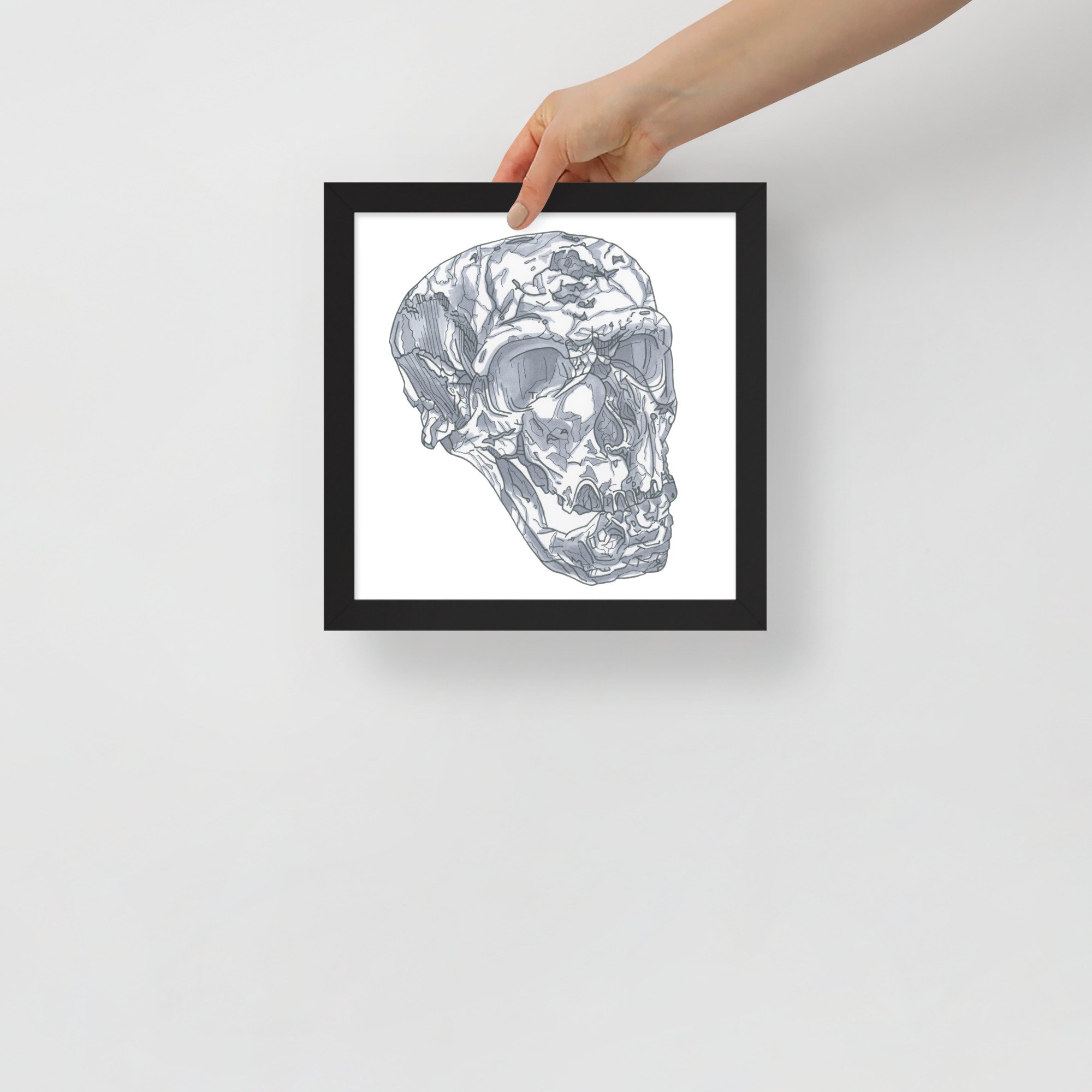 Neanderthal Skull Framed Print
