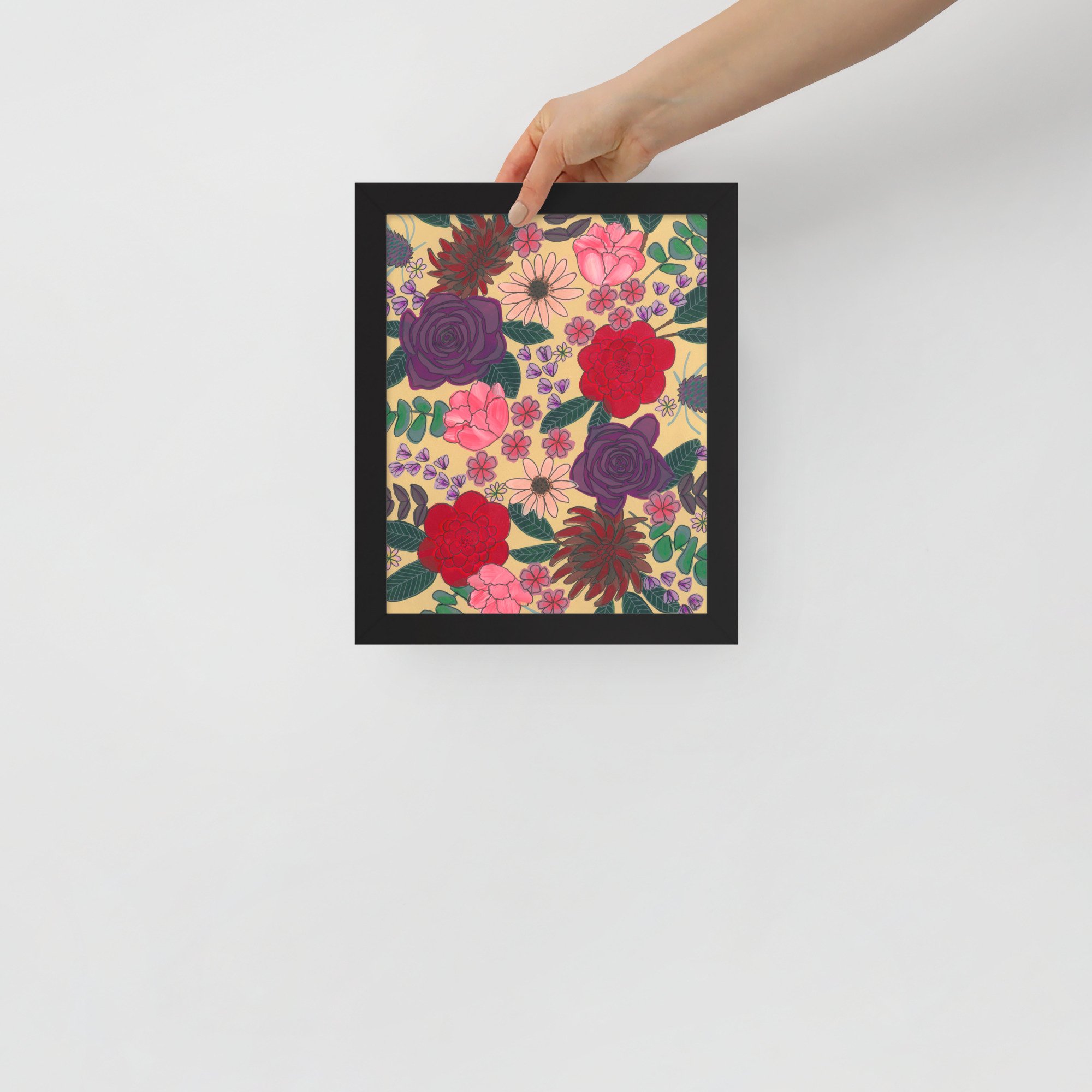 Dark Roses Framed Print