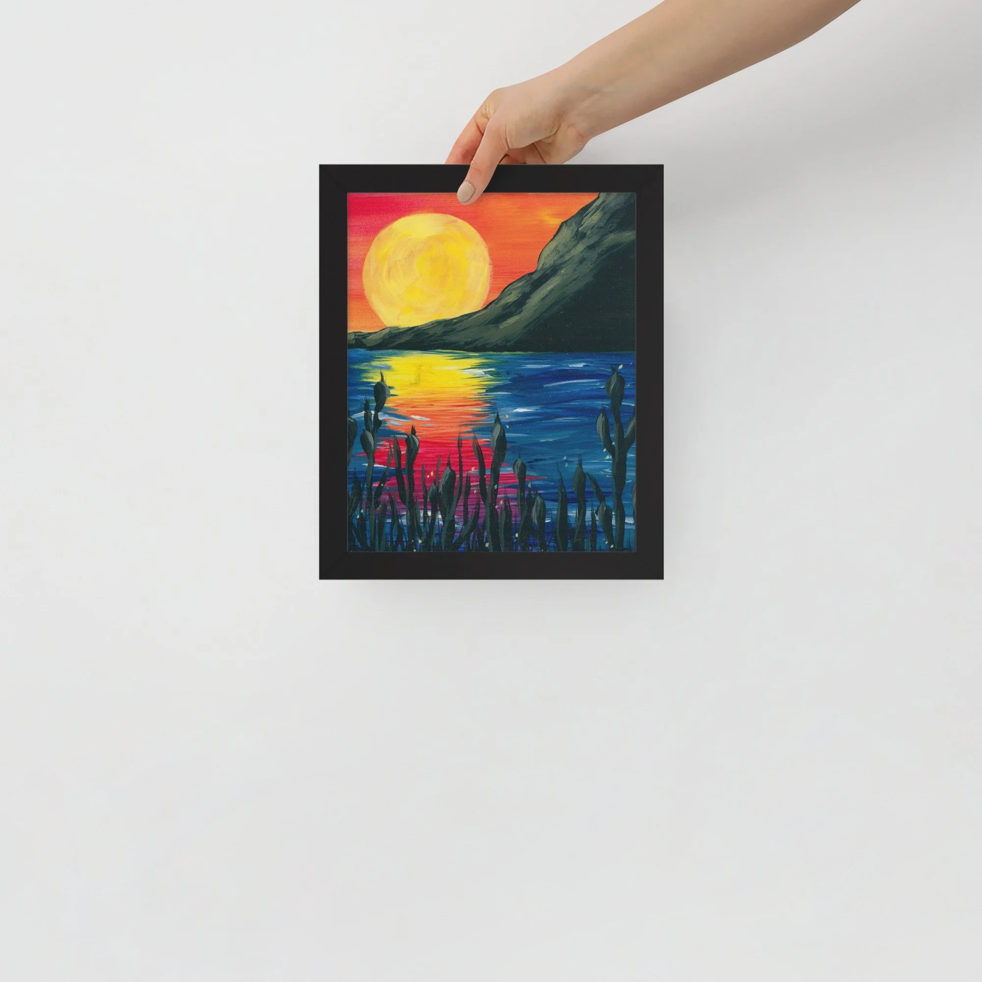 Water's Edge Moonlight Framed Print