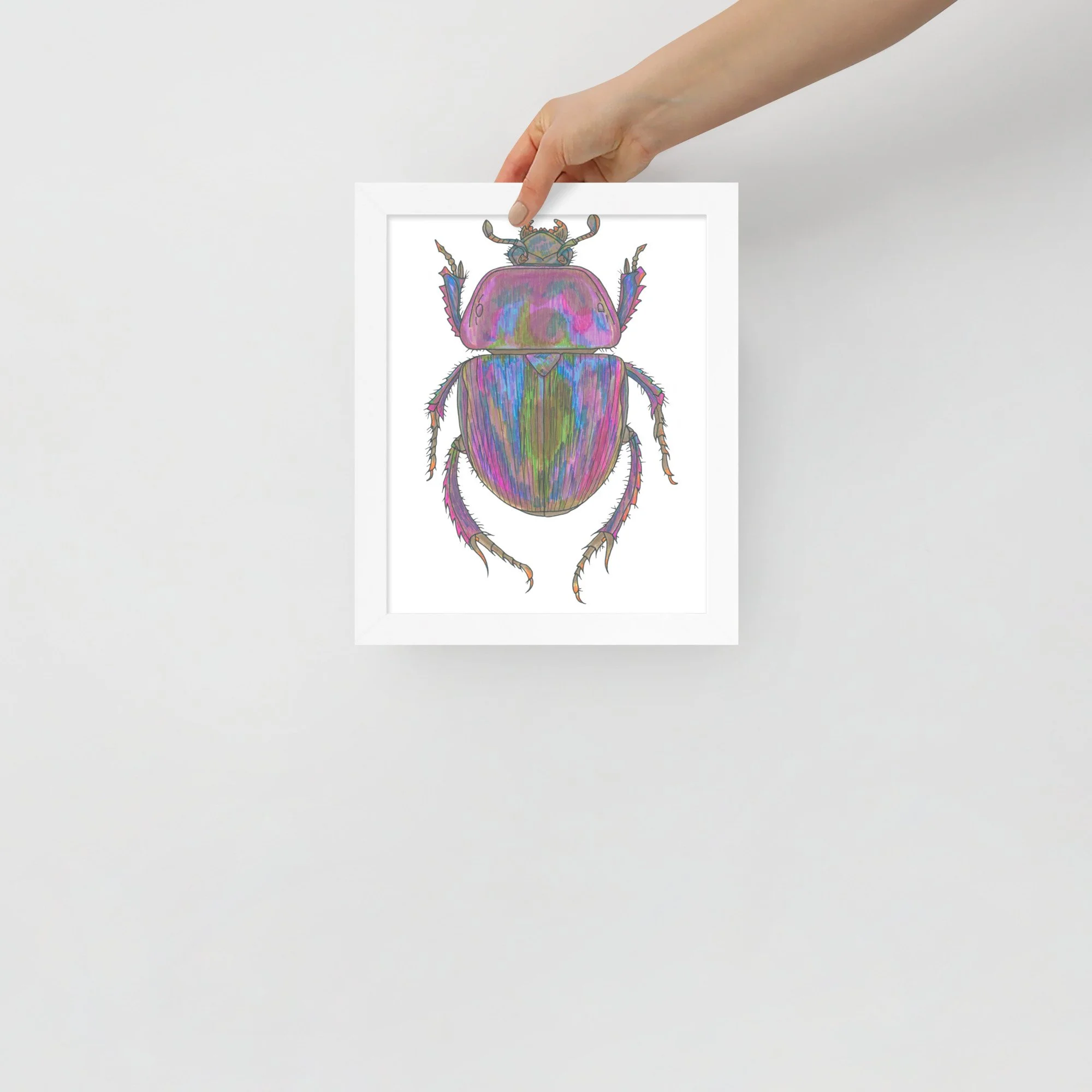 Scarab Beetle Framed Print