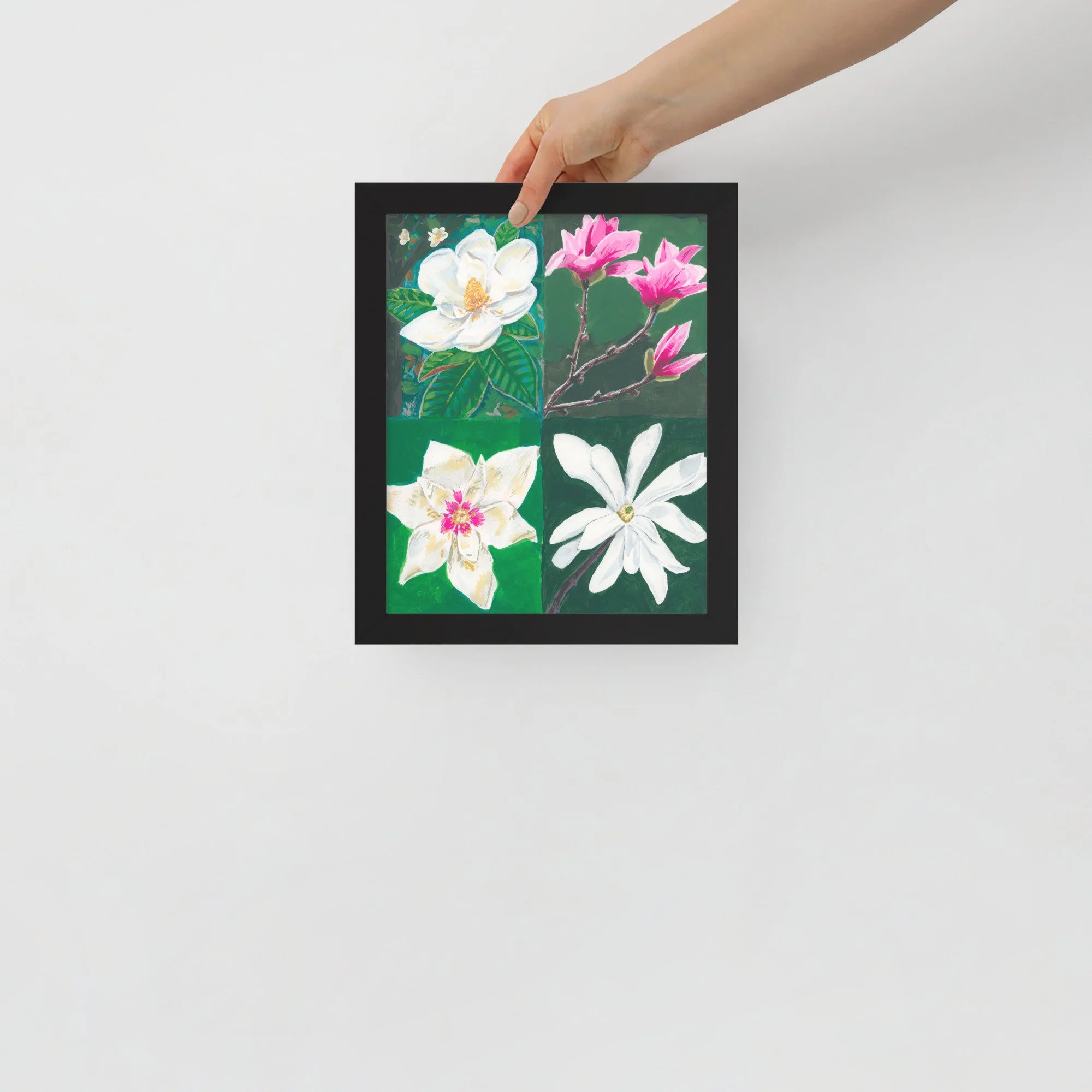 Artist's Study on Magnolias Framed Print