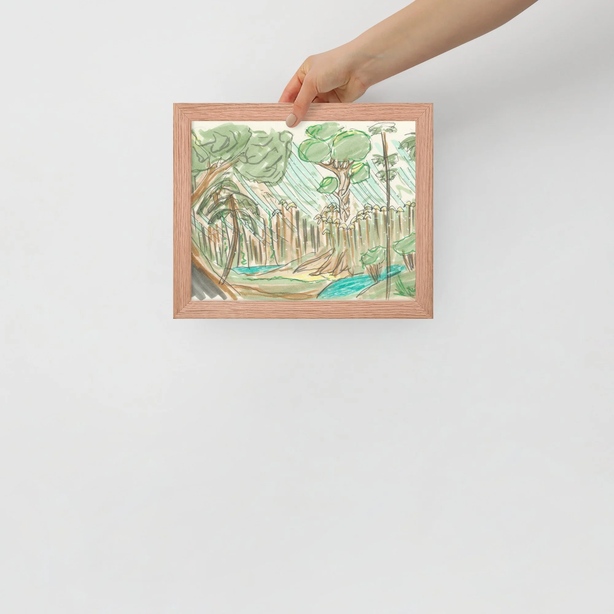 Forest Sketch Framed Print