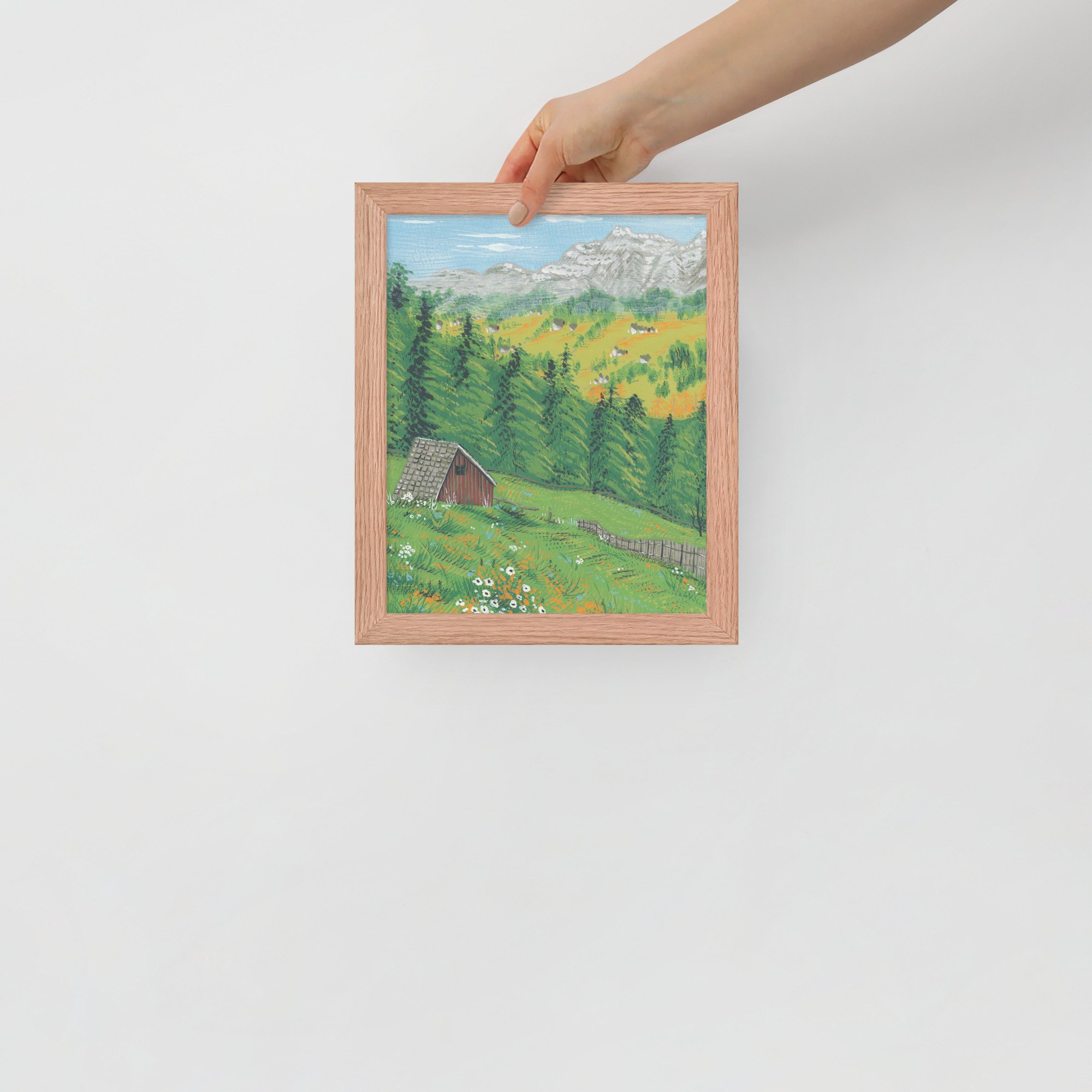 Mountain Countryside Framed Print