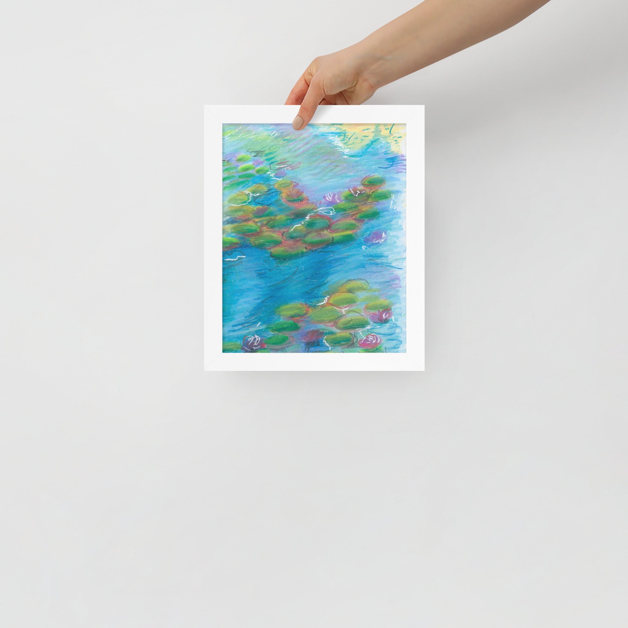 A Study on Lilypads Framed Print